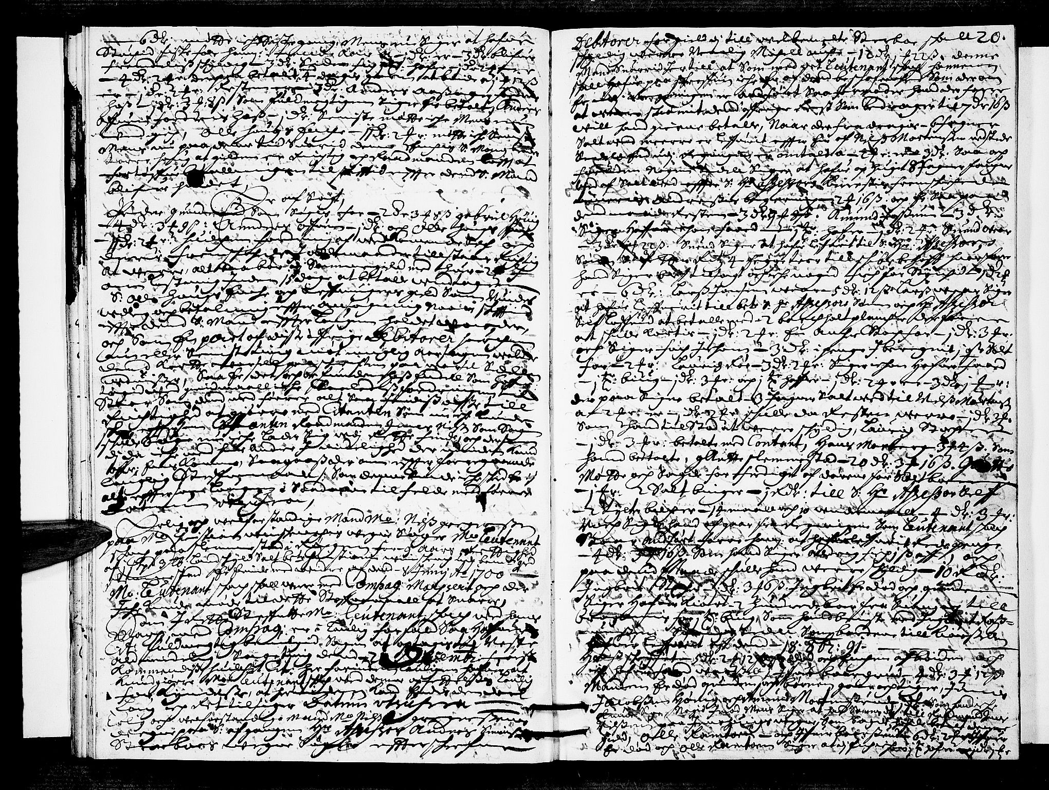 Lier, Røyken og Hurum sorenskriveri, AV/SAKO-A-89/F/Fa/L0038: Tingbok, 1700, p. 20
