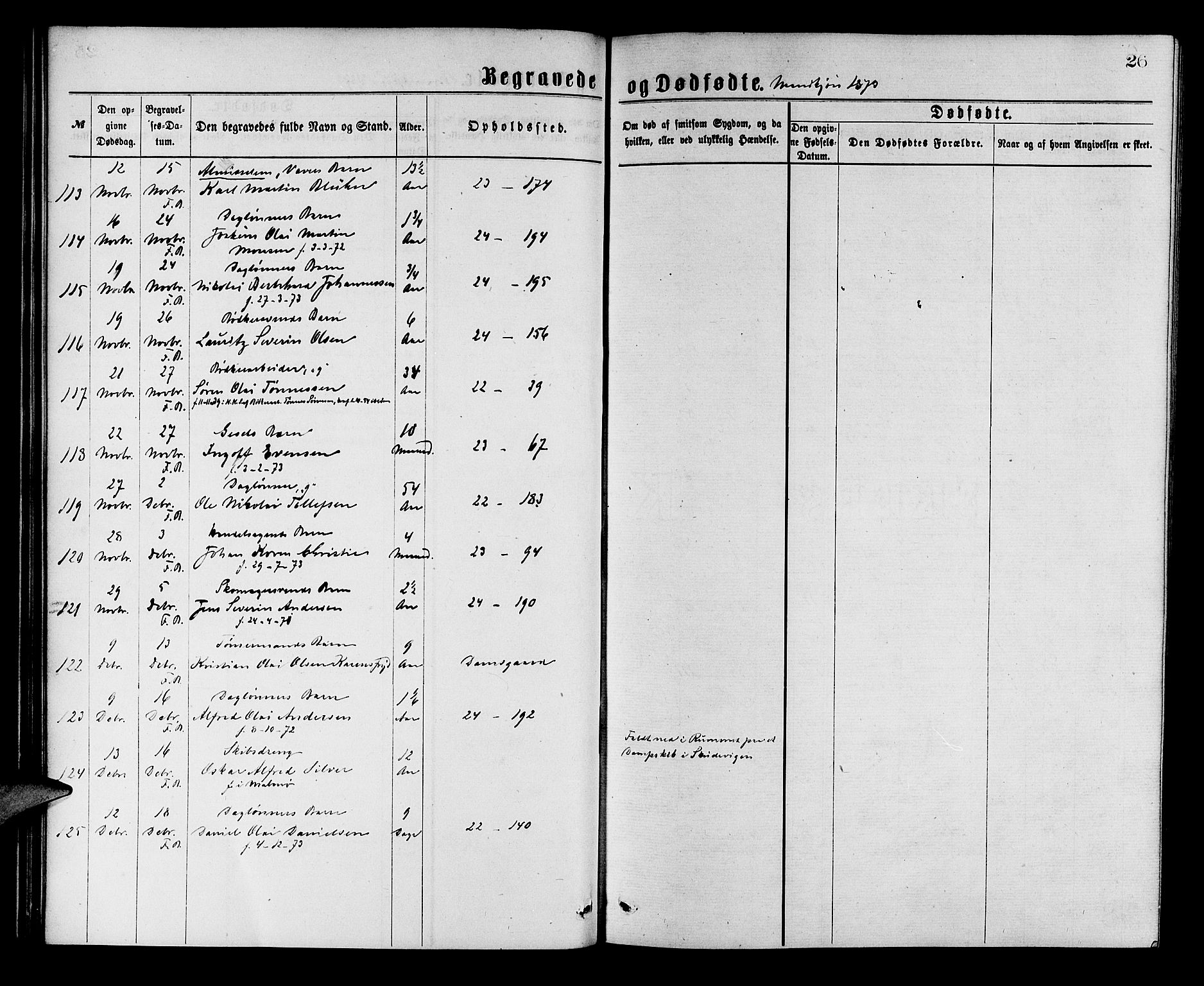 Korskirken sokneprestembete, AV/SAB-A-76101/H/Hab: Parish register (copy) no. E 3, 1871-1883, p. 26