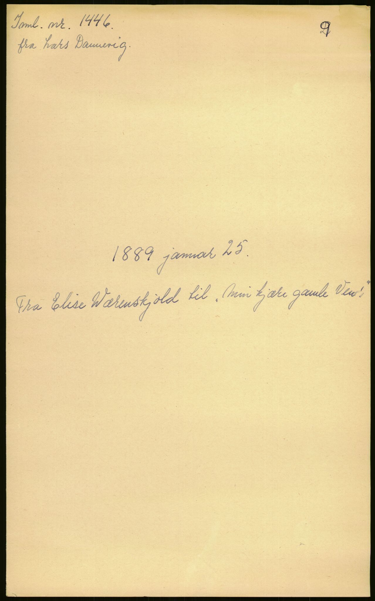 Samlinger til kildeutgivelse, Amerikabrevene, AV/RA-EA-4057/F/L0027: Innlån fra Aust-Agder: Dannevig - Valsgård, 1838-1914, p. 85