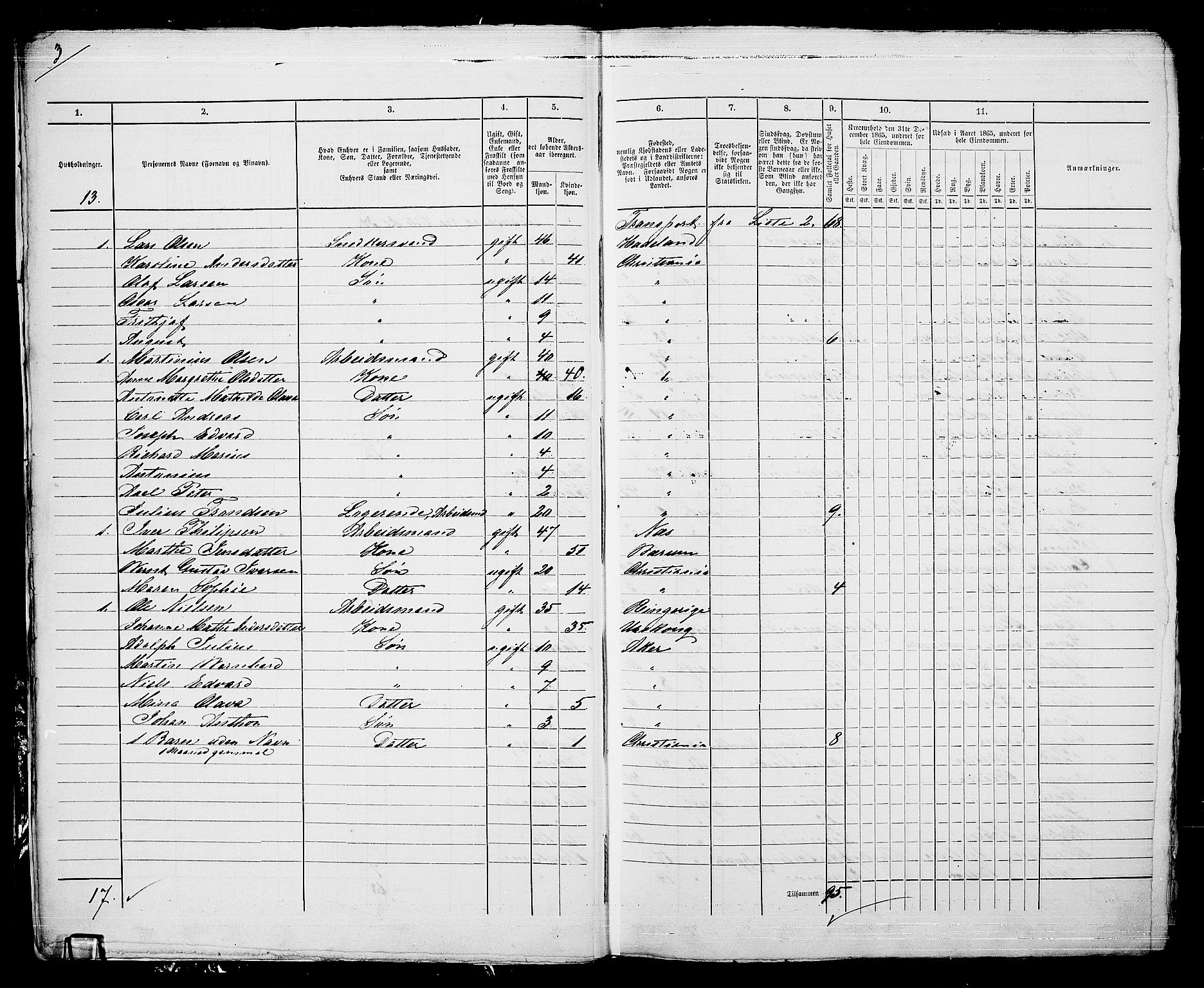 RA, 1865 census for Kristiania, 1865, p. 4431