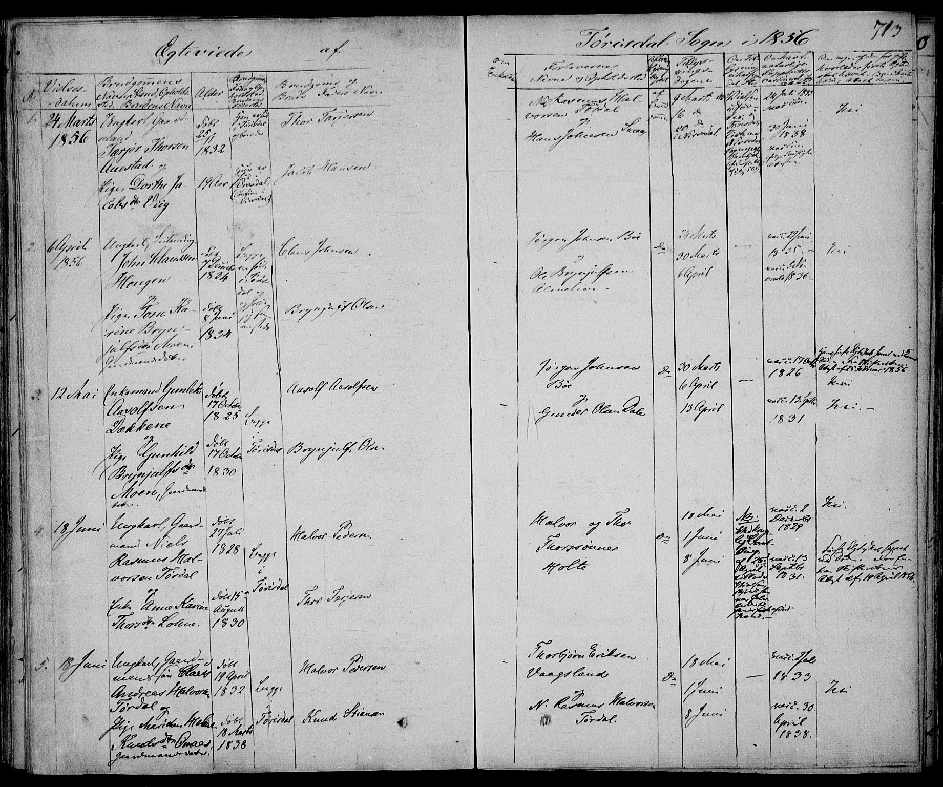 Drangedal kirkebøker, SAKO/A-258/F/Fa/L0007b: Parish register (official) no. 7b, 1837-1856, p. 713
