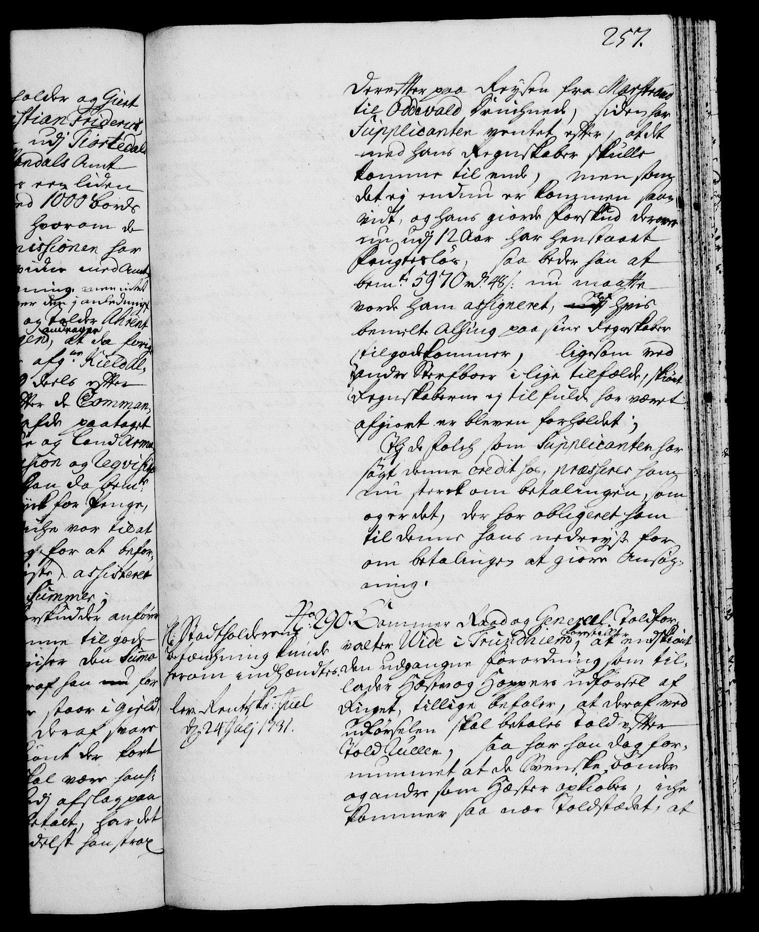 Rentekammeret, Kammerkanselliet, RA/EA-3111/G/Gh/Gha/L0013: Norsk ekstraktmemorialprotokoll (merket RK 53.58), 1731, p. 257
