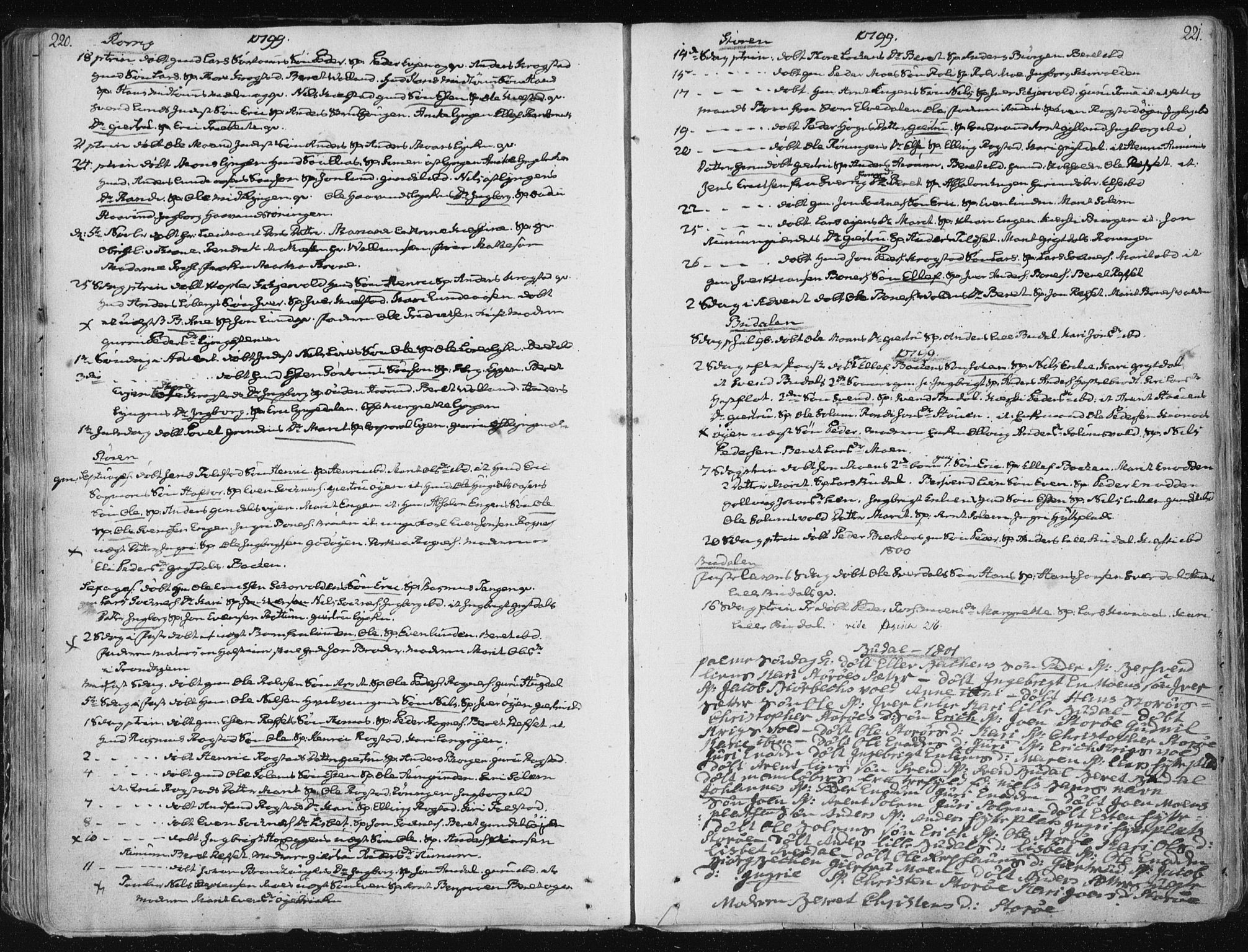Ministerialprotokoller, klokkerbøker og fødselsregistre - Sør-Trøndelag, SAT/A-1456/687/L0992: Parish register (official) no. 687A03 /1, 1788-1815, p. 220-221