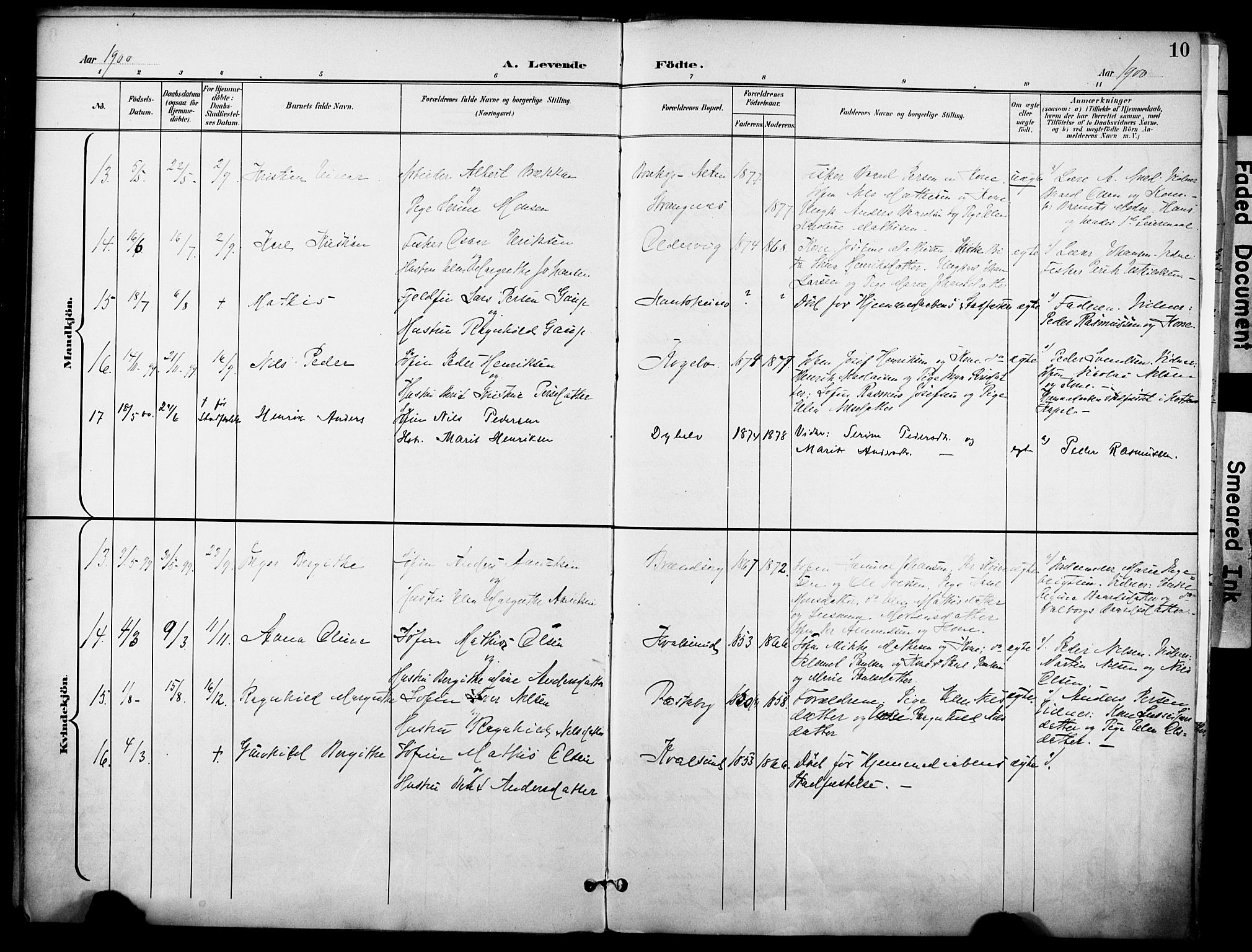 Hammerfest sokneprestkontor, AV/SATØ-S-1347/H/Ha/L0012.kirke: Parish register (official) no. 12, 1898-1908, p. 10
