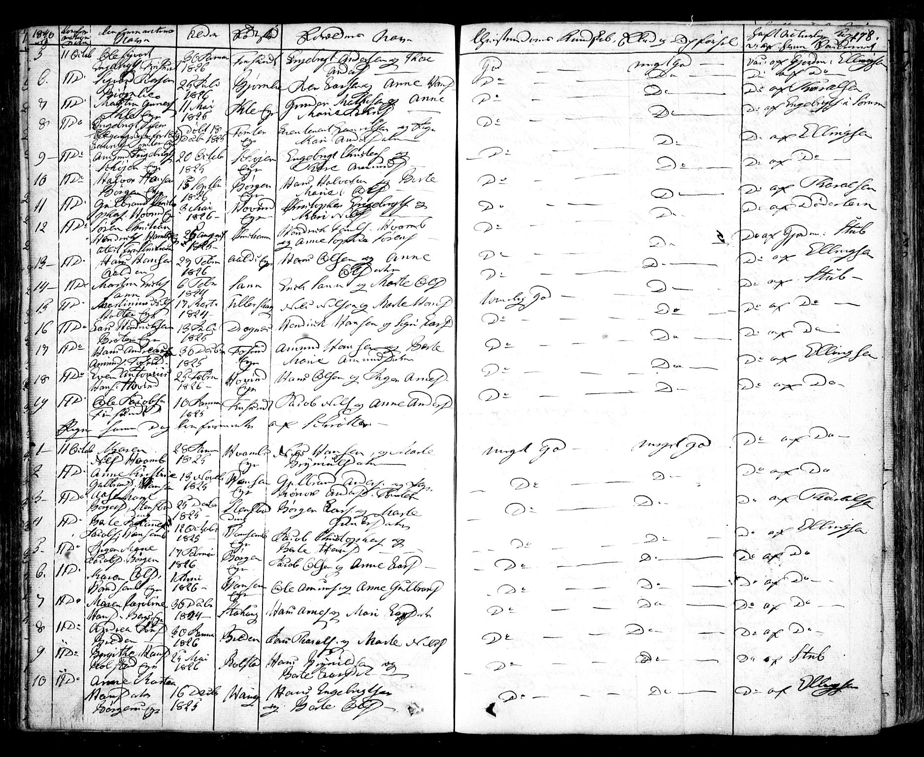 Nes prestekontor Kirkebøker, AV/SAO-A-10410/F/Fa/L0006: Parish register (official) no. I 6, 1833-1845, p. 178