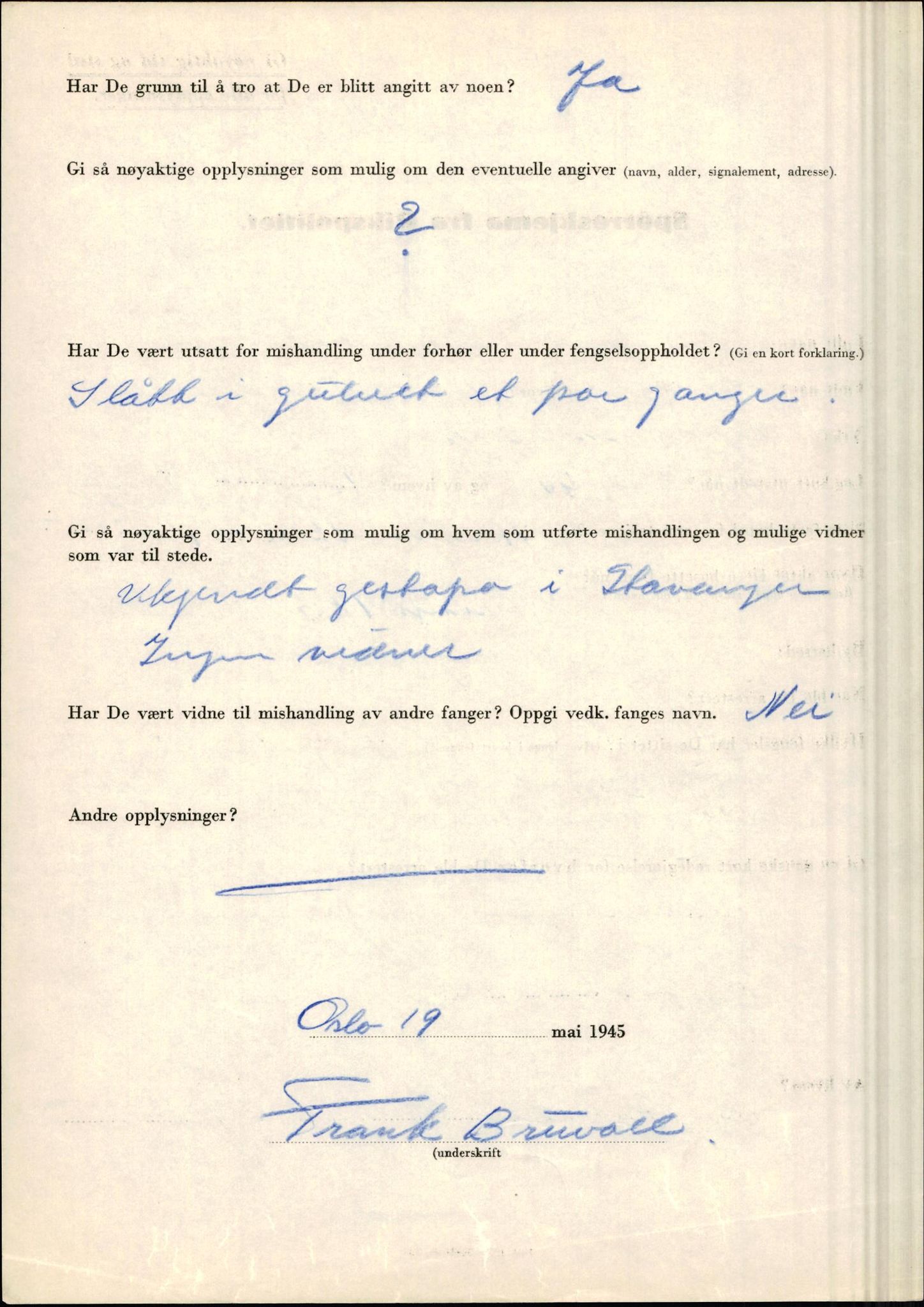 Rikspolitisjefen, AV/RA-S-1560/L/L0002: Berg, Alf - Bråthen, Thorleif, 1940-1945, p. 1153