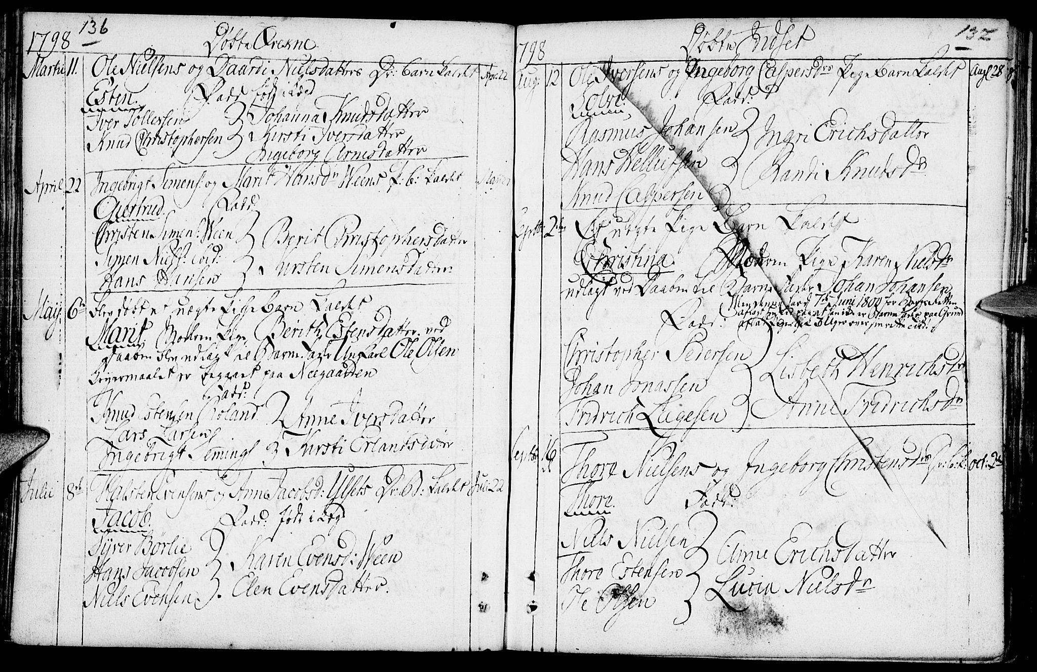 Kvikne prestekontor, AV/SAH-PREST-064/H/Ha/Haa/L0003: Parish register (official) no. 3, 1785-1814, p. 136-137