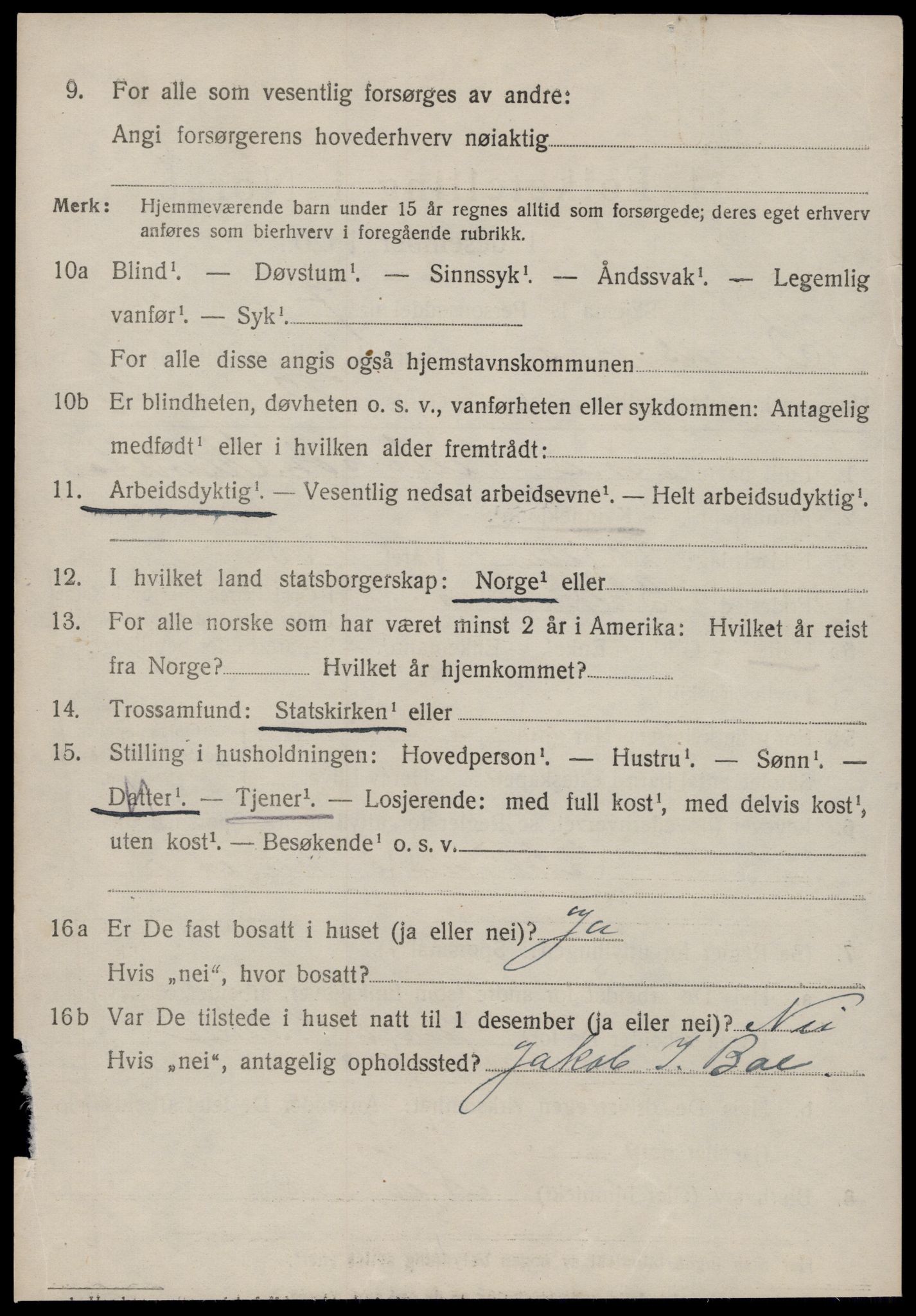 SAT, 1920 census for Bremsnes, 1920, p. 8460