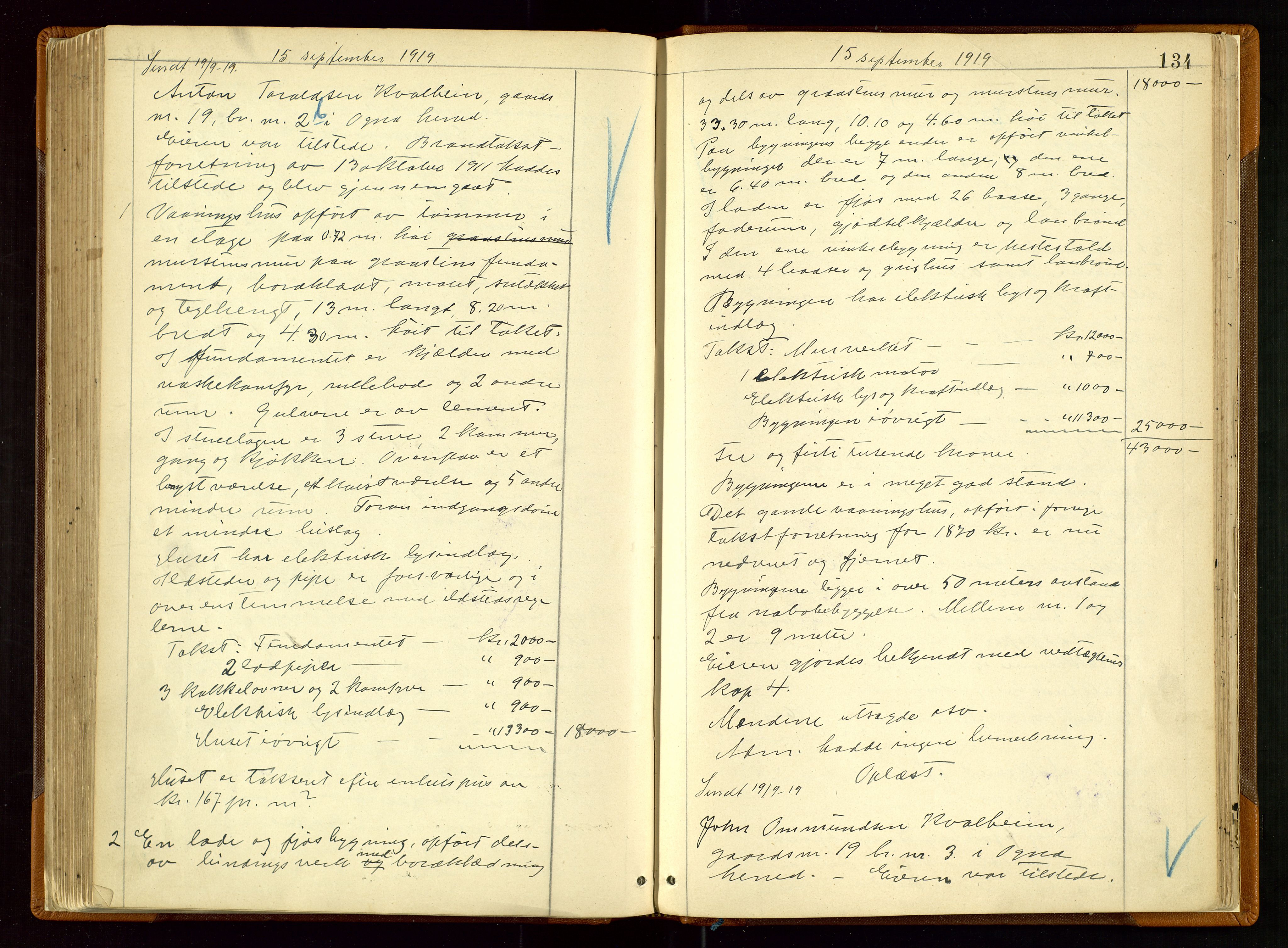 Eigersund lensmannskontor, AV/SAST-A-100171/Goa/L0004: "Brandtakst-Protokol", 1893-1920, p. 133b-134a