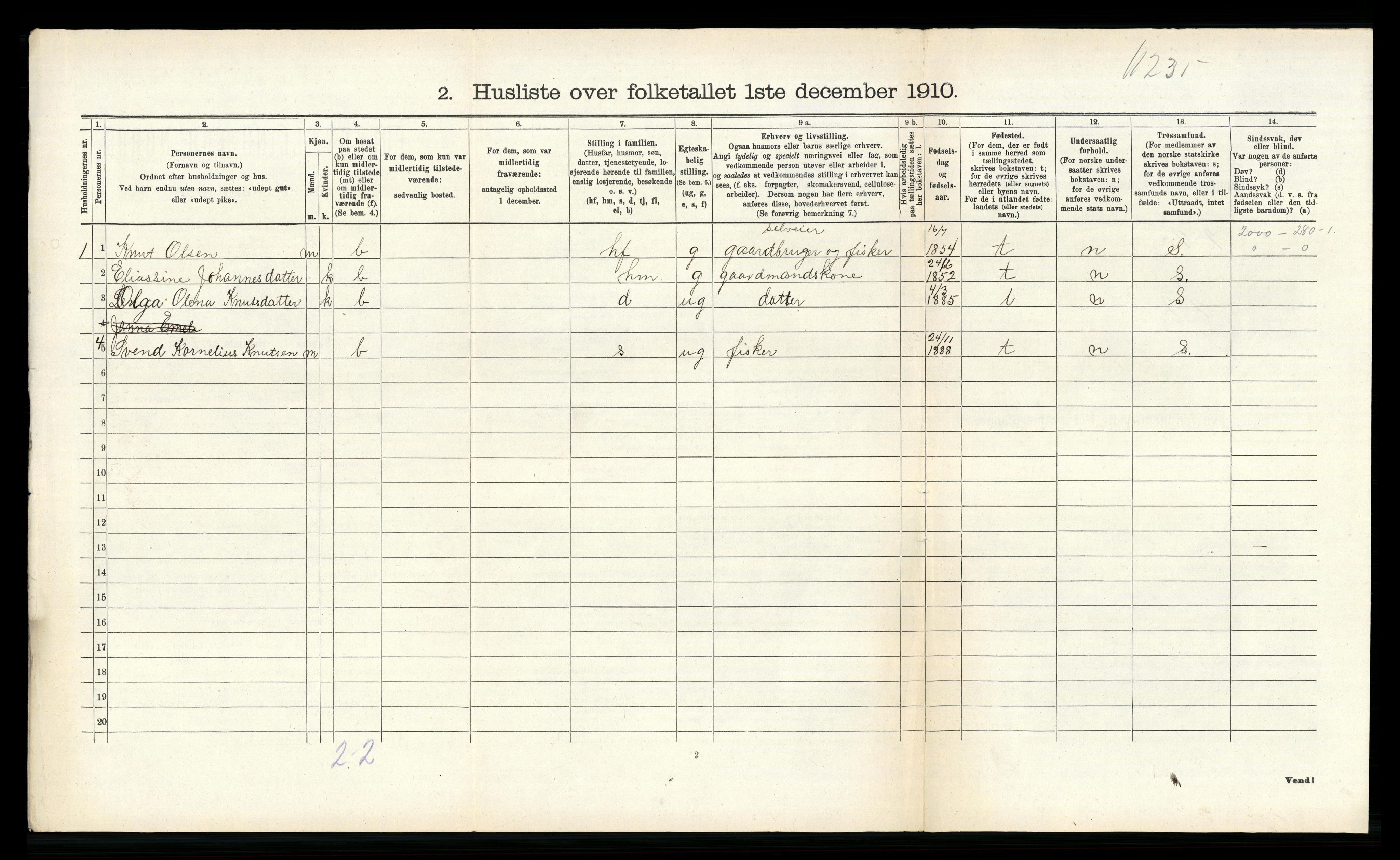 RA, 1910 census for Avaldsnes, 1910, p. 580