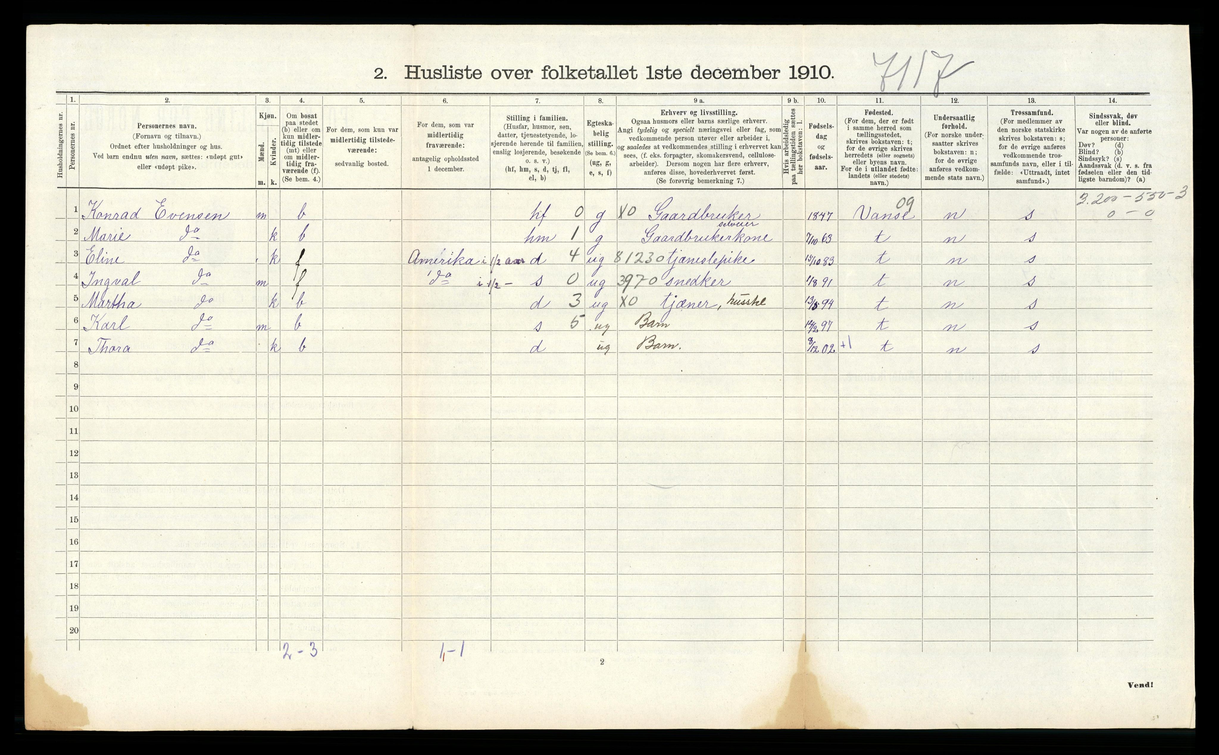 RA, 1910 census for Austad, 1910, p. 355
