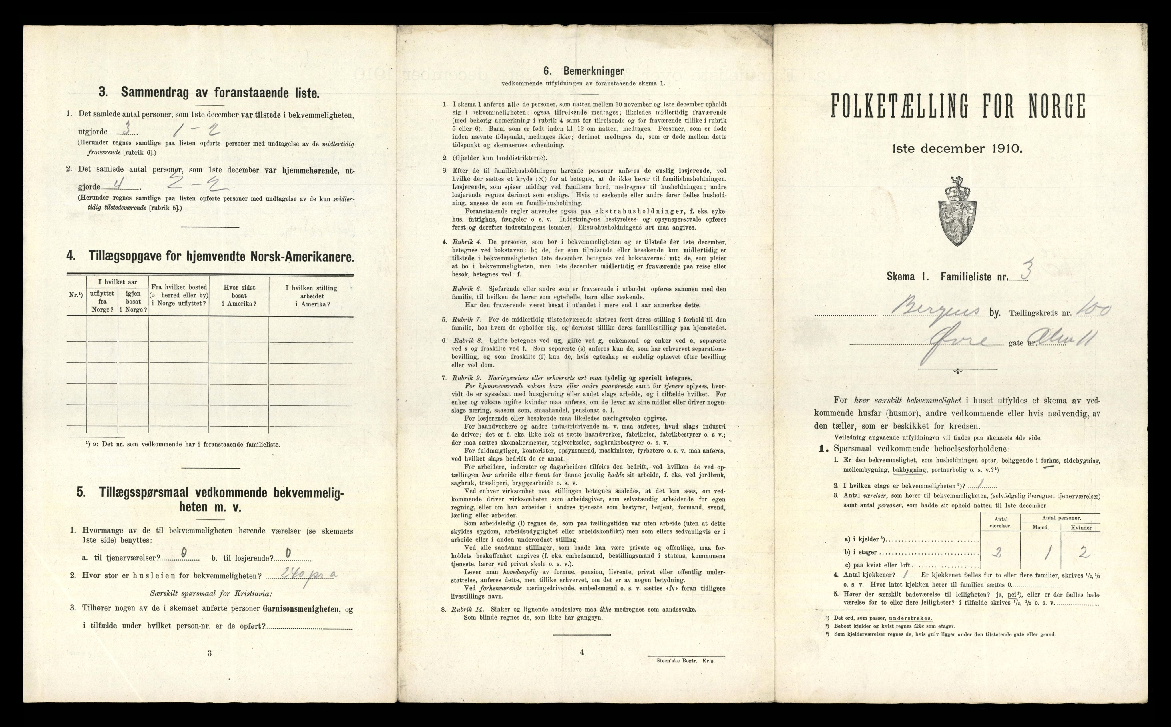 RA, 1910 census for Bergen, 1910, p. 35013