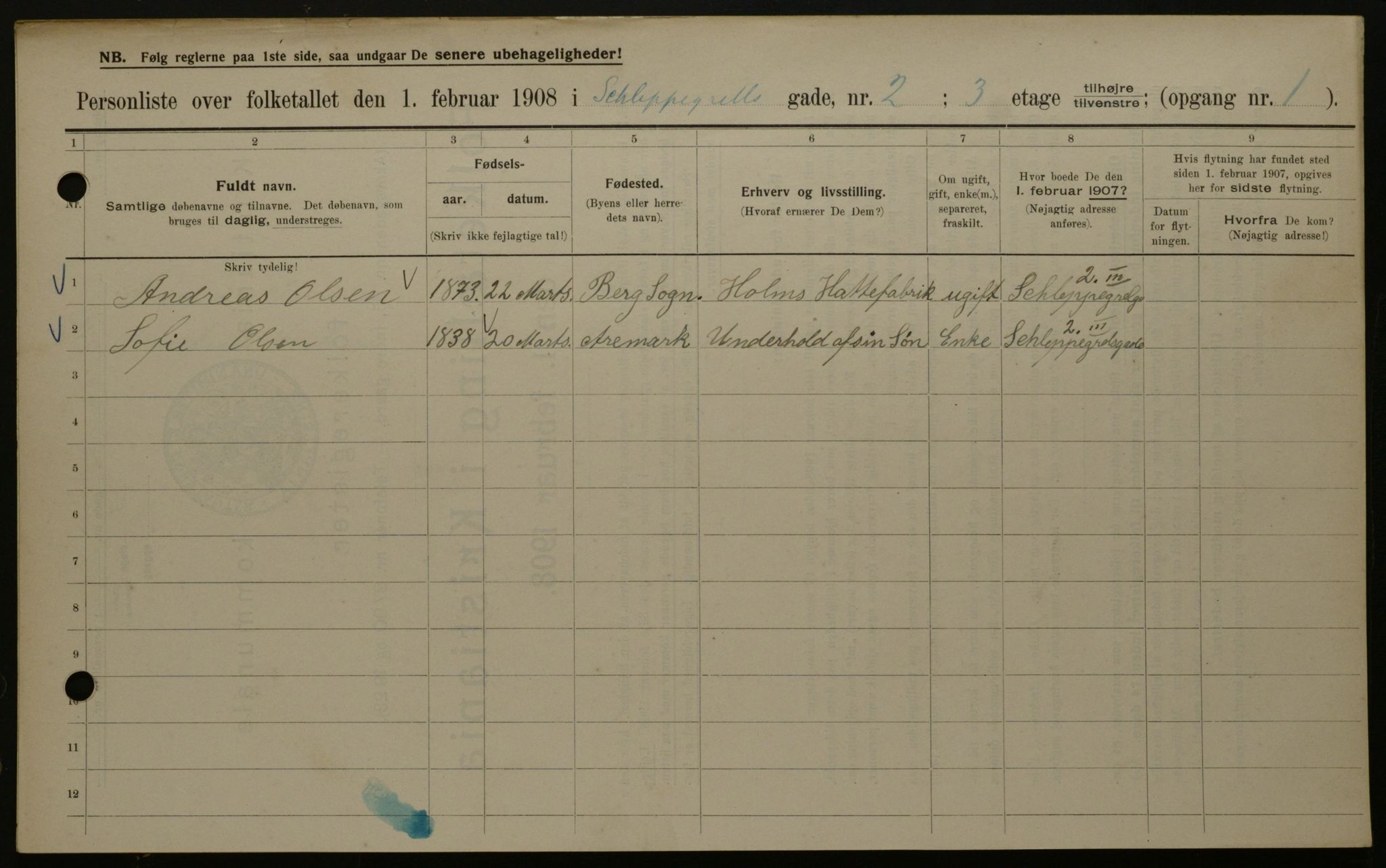 OBA, Municipal Census 1908 for Kristiania, 1908, p. 80761