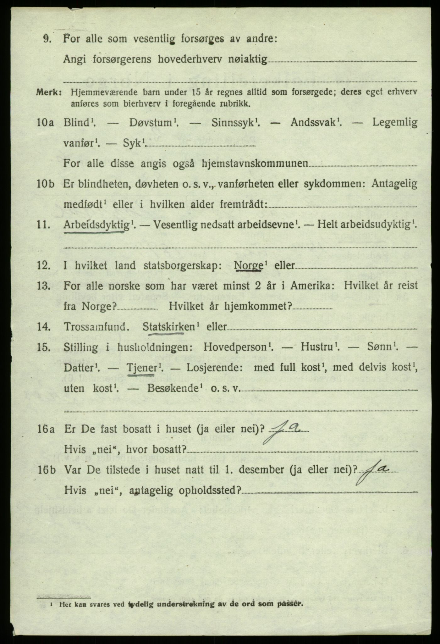 SAB, 1920 census for Åsane, 1920, p. 4096