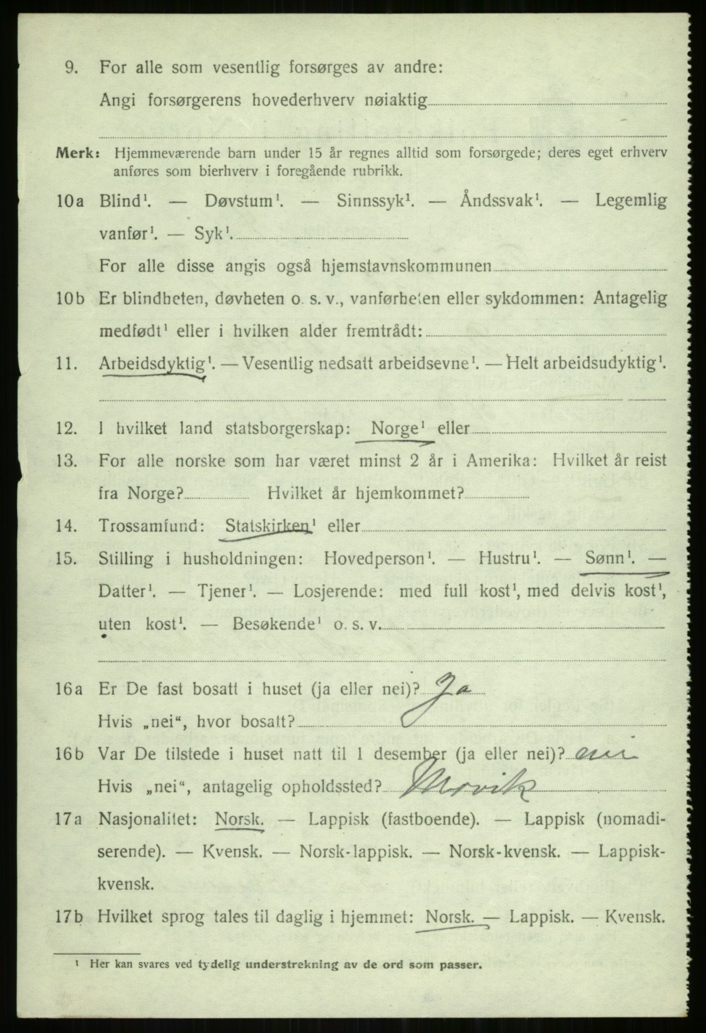 SATØ, 1920 census for Tromsøysund, 1920, p. 3193