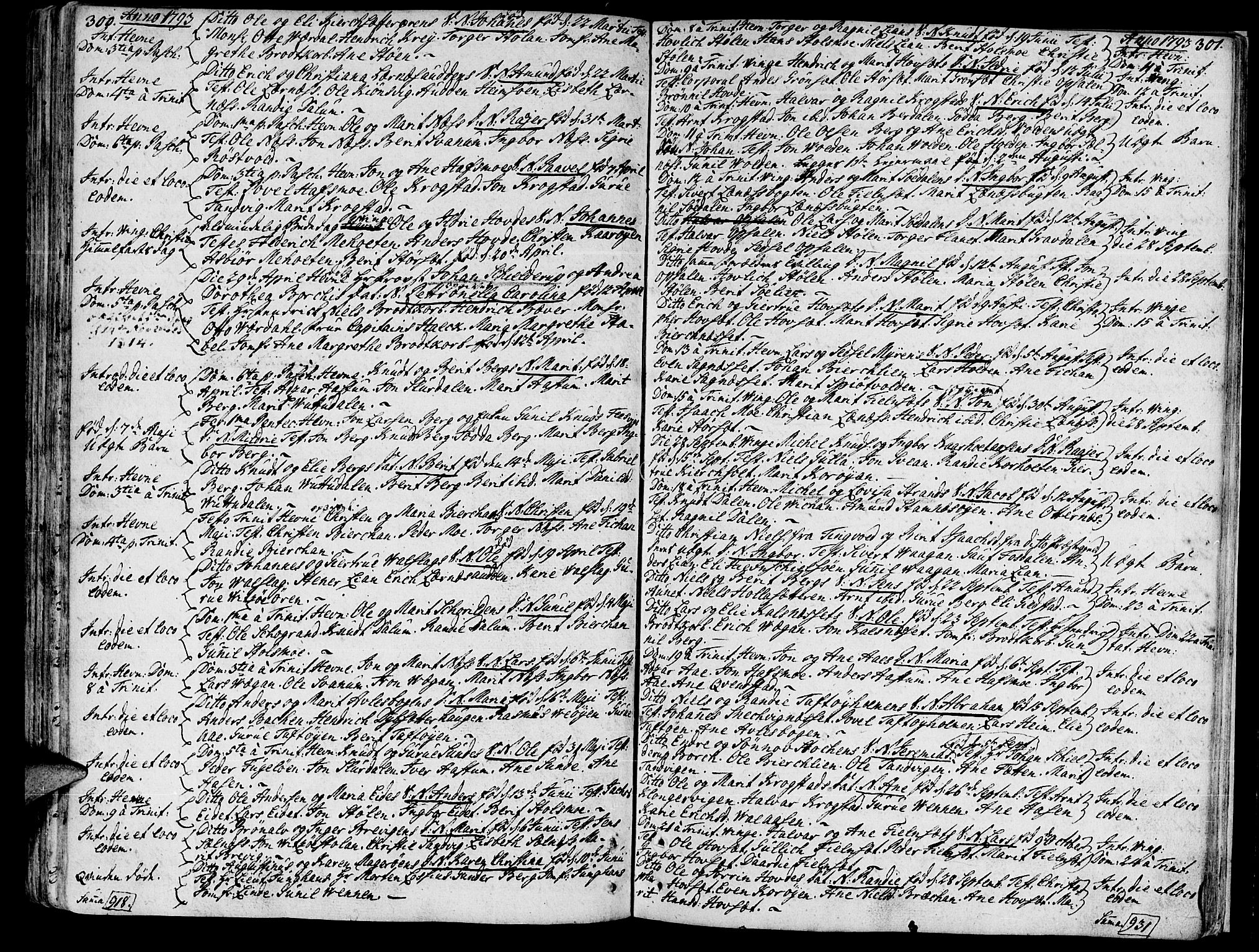Ministerialprotokoller, klokkerbøker og fødselsregistre - Sør-Trøndelag, AV/SAT-A-1456/630/L0489: Parish register (official) no. 630A02, 1757-1794, p. 300-301