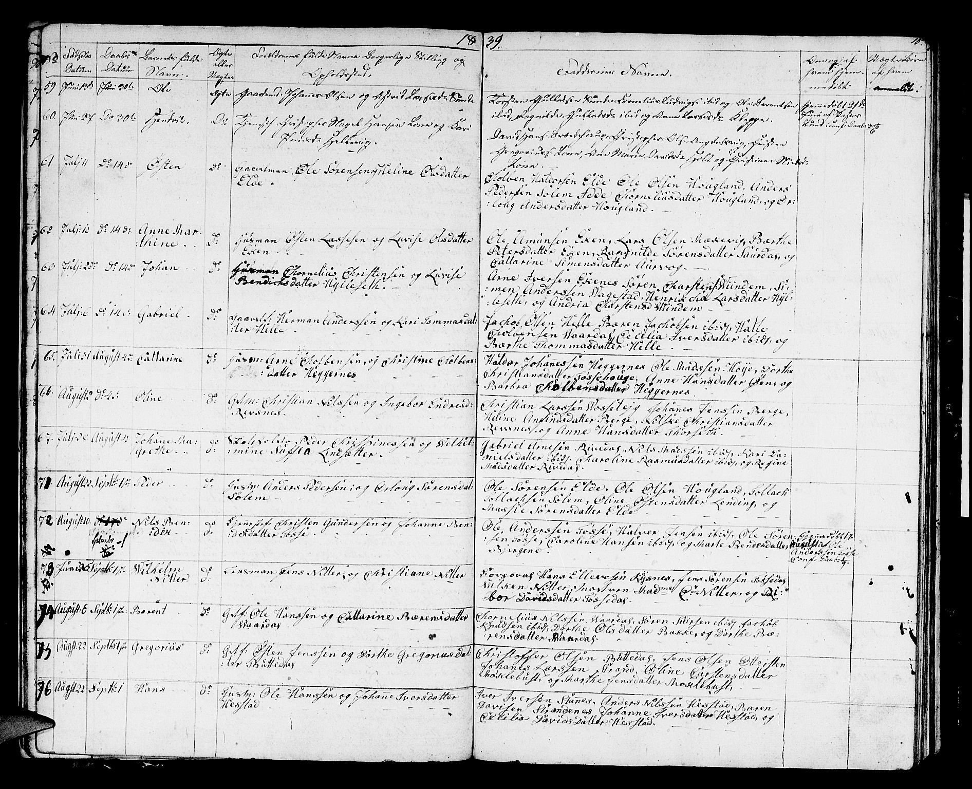 Fjaler sokneprestembete, AV/SAB-A-79801/H/Hab/Haba/L0001: Parish register (copy) no. A 1, 1836-1846, p. 15