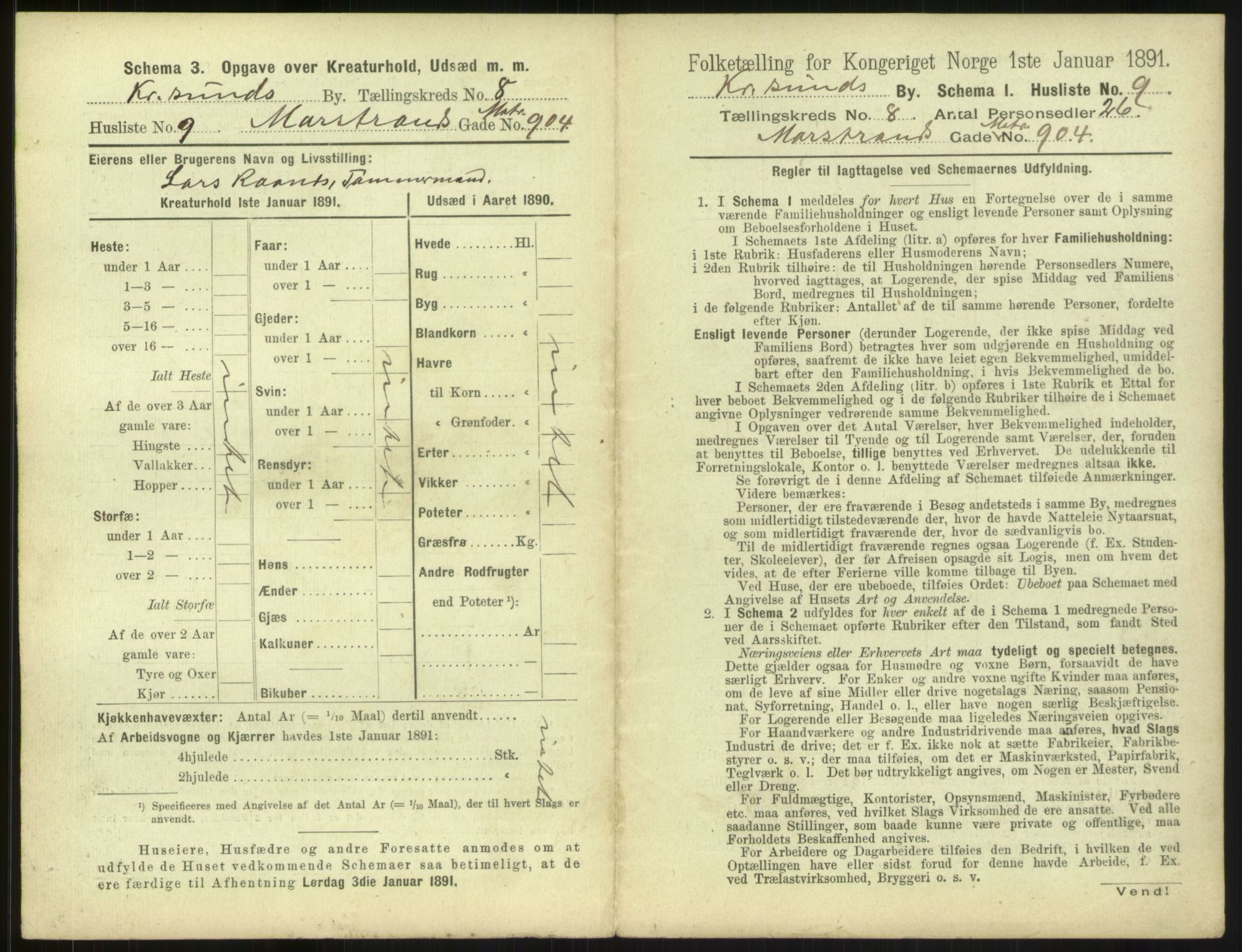 RA, 1891 census for 1503 Kristiansund, 1891, p. 774