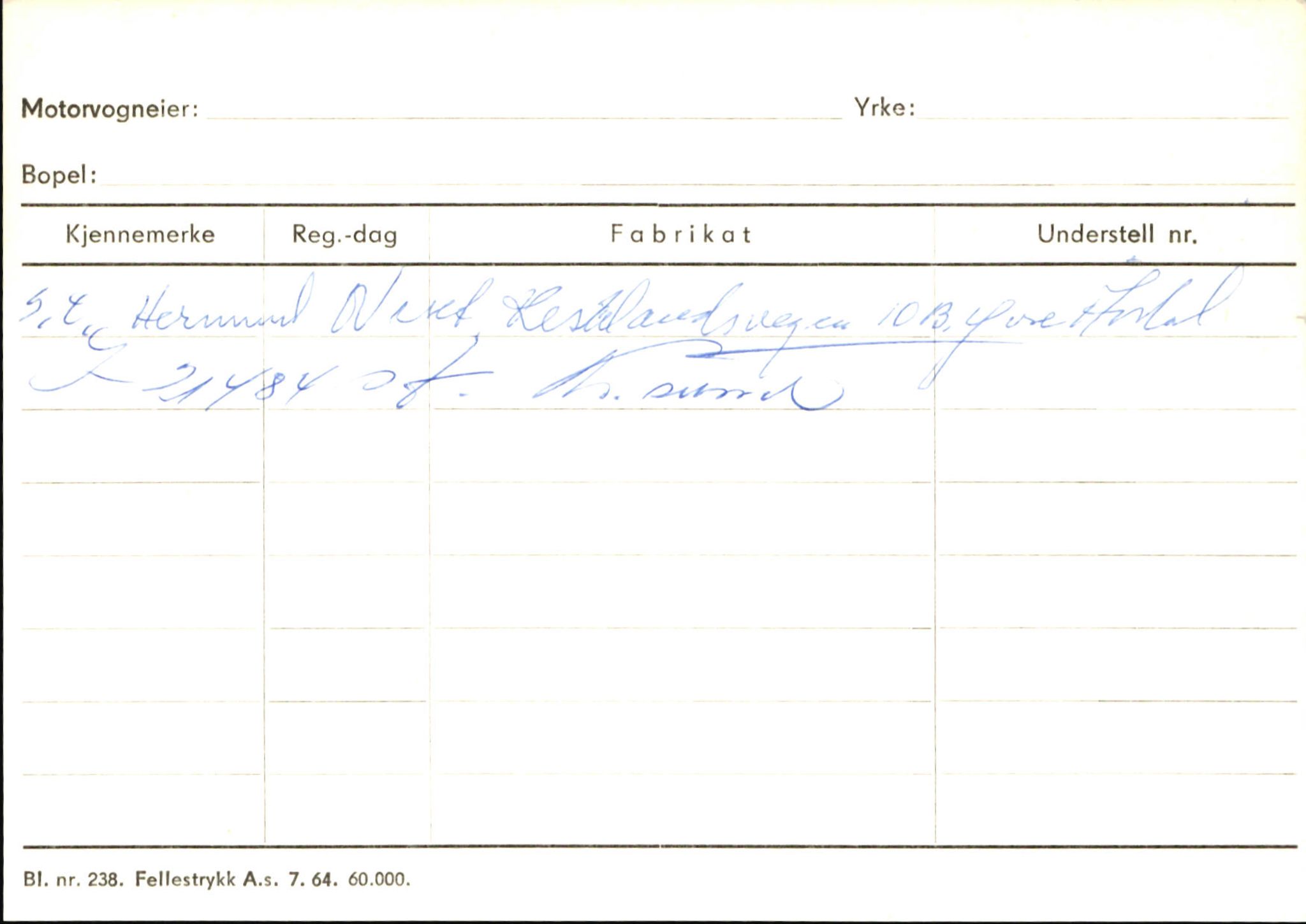 Statens vegvesen, Sogn og Fjordane vegkontor, SAB/A-5301/4/F/L0146: Registerkort Årdal R-Å samt diverse kort, 1945-1975, p. 185