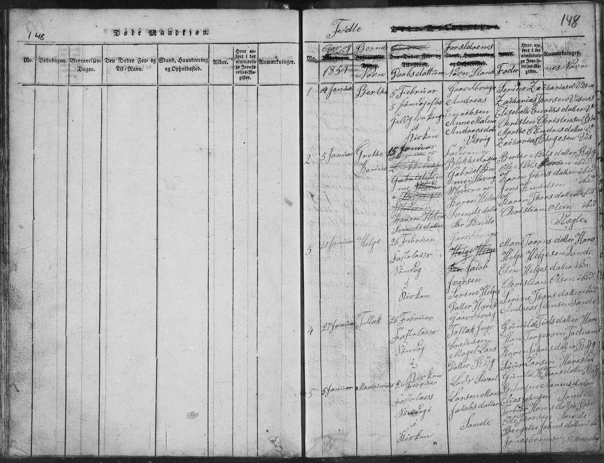 Hetland sokneprestkontor, SAST/A-101826/30/30BA/L0001: Parish register (official) no. A 1, 1816-1856, p. 148