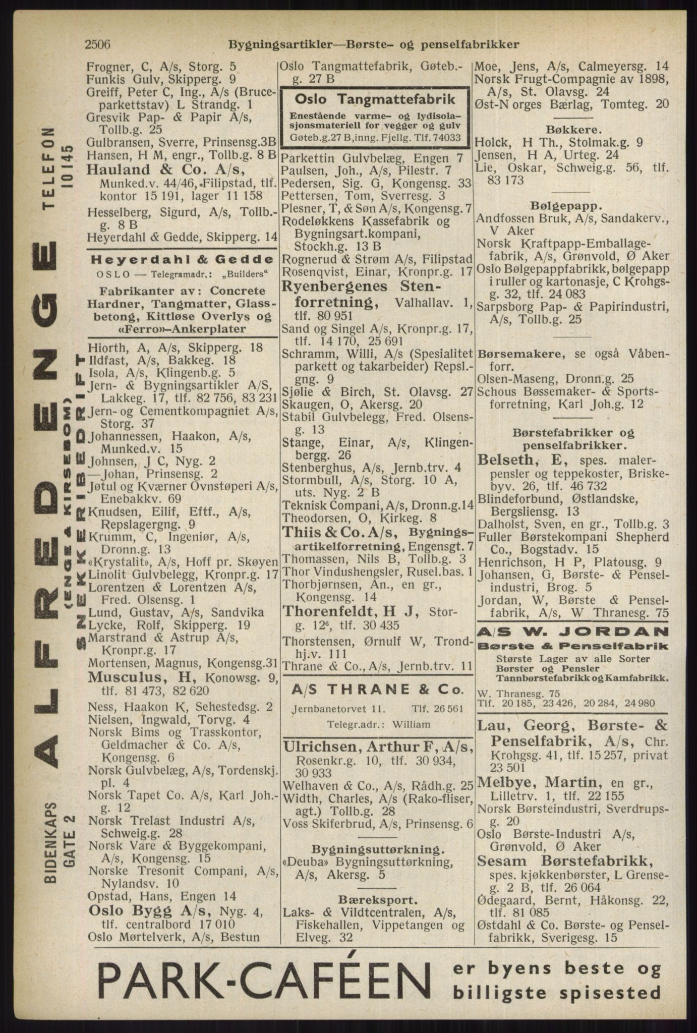 Kristiania/Oslo adressebok, PUBL/-, 1937, p. 2506
