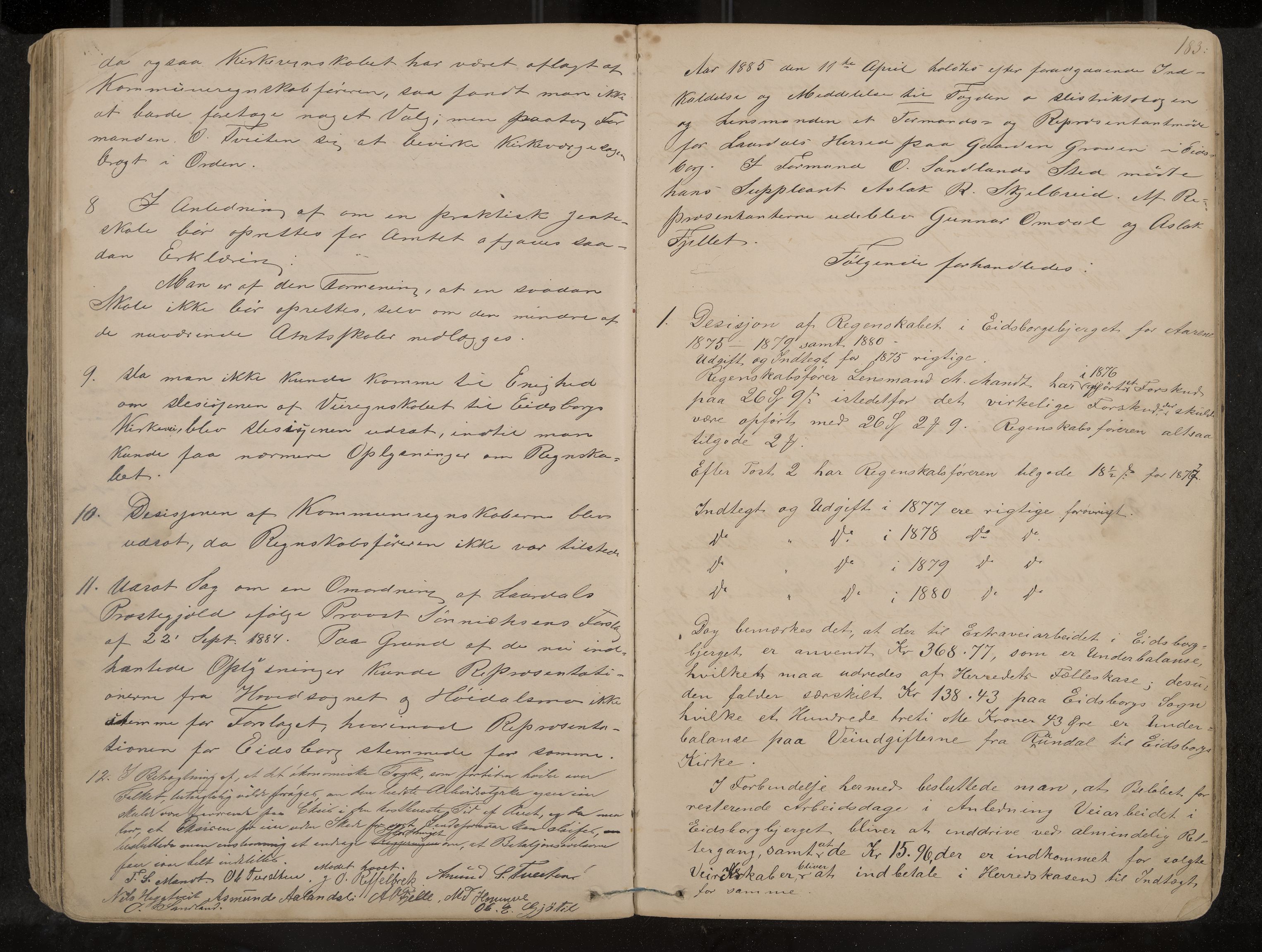 Lårdal formannskap og sentraladministrasjon, IKAK/0833021/A/L0002: Møtebok, 1865-1893, p. 183