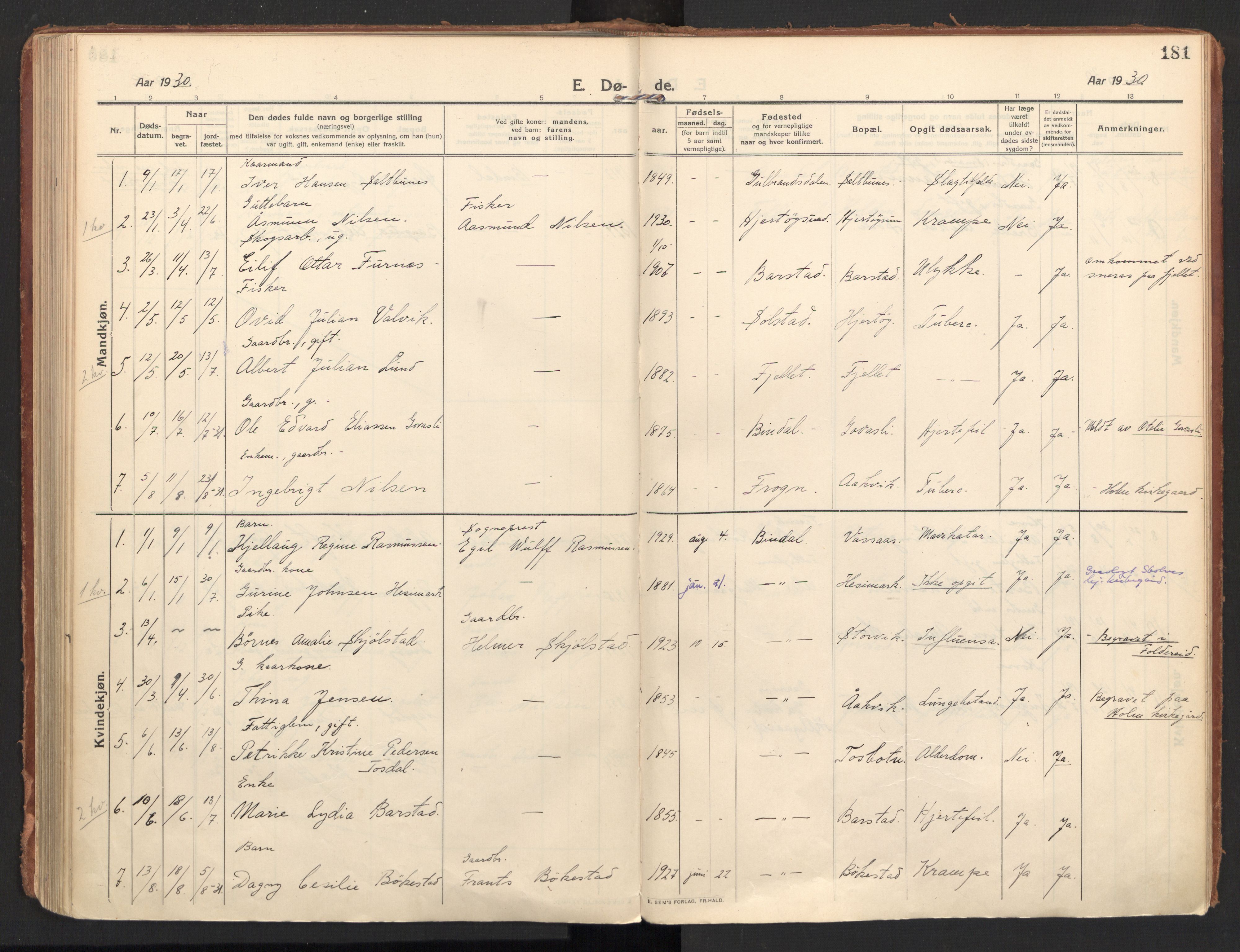 Ministerialprotokoller, klokkerbøker og fødselsregistre - Nordland, SAT/A-1459/810/L0156: Parish register (official) no. 810A15, 1915-1930, p. 181