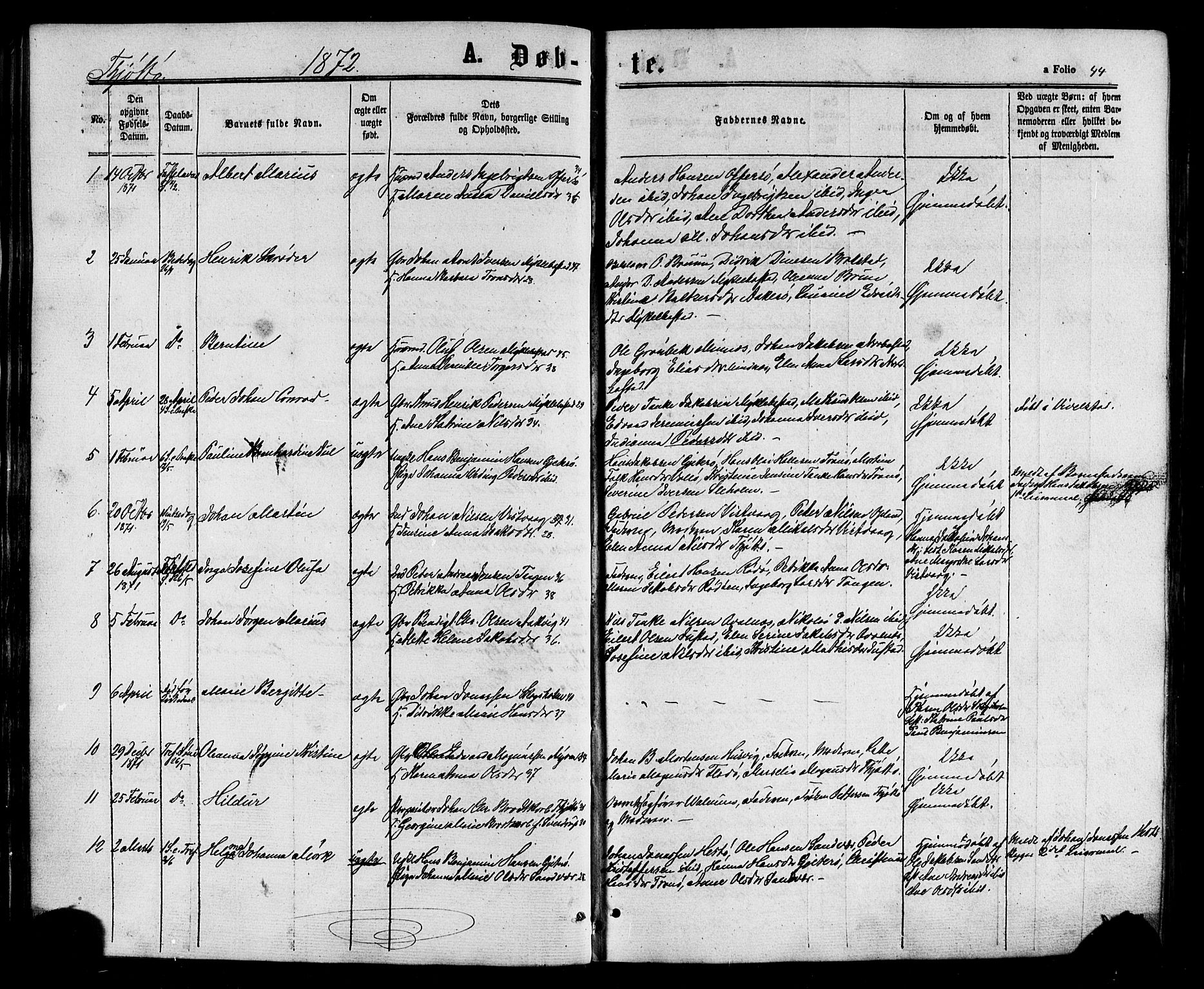 Ministerialprotokoller, klokkerbøker og fødselsregistre - Nordland, AV/SAT-A-1459/817/L0262: Parish register (official) no. 817A03/ 1, 1862-1877, p. 44