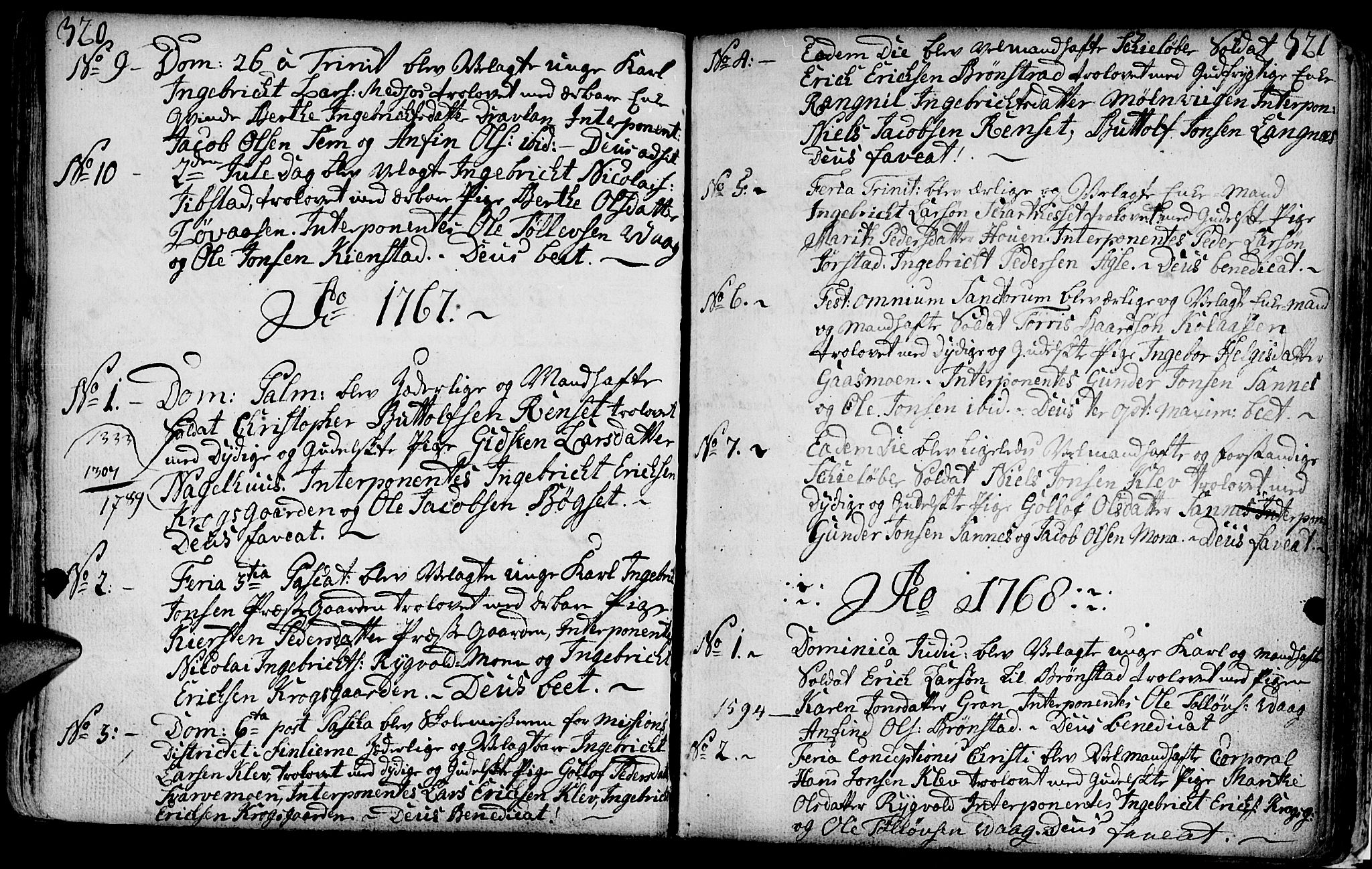 Ministerialprotokoller, klokkerbøker og fødselsregistre - Nord-Trøndelag, SAT/A-1458/749/L0467: Parish register (official) no. 749A01, 1733-1787, p. 320-321