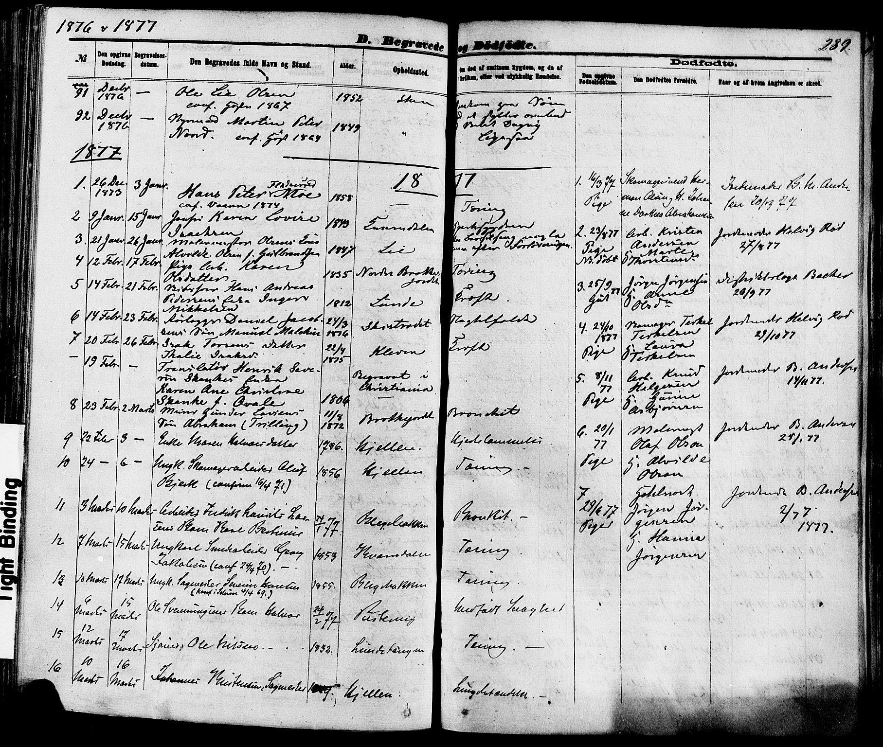 Skien kirkebøker, SAKO/A-302/F/Fa/L0008: Parish register (official) no. 8, 1866-1877, p. 289