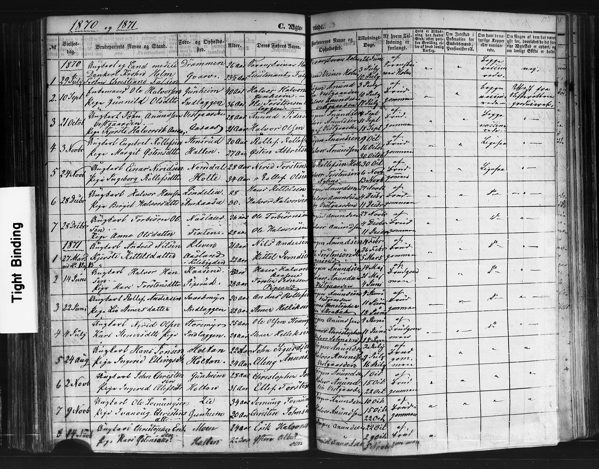 Sauherad kirkebøker, SAKO/A-298/F/Fb/L0001: Parish register (official) no. II 1, 1851-1877, p. 133