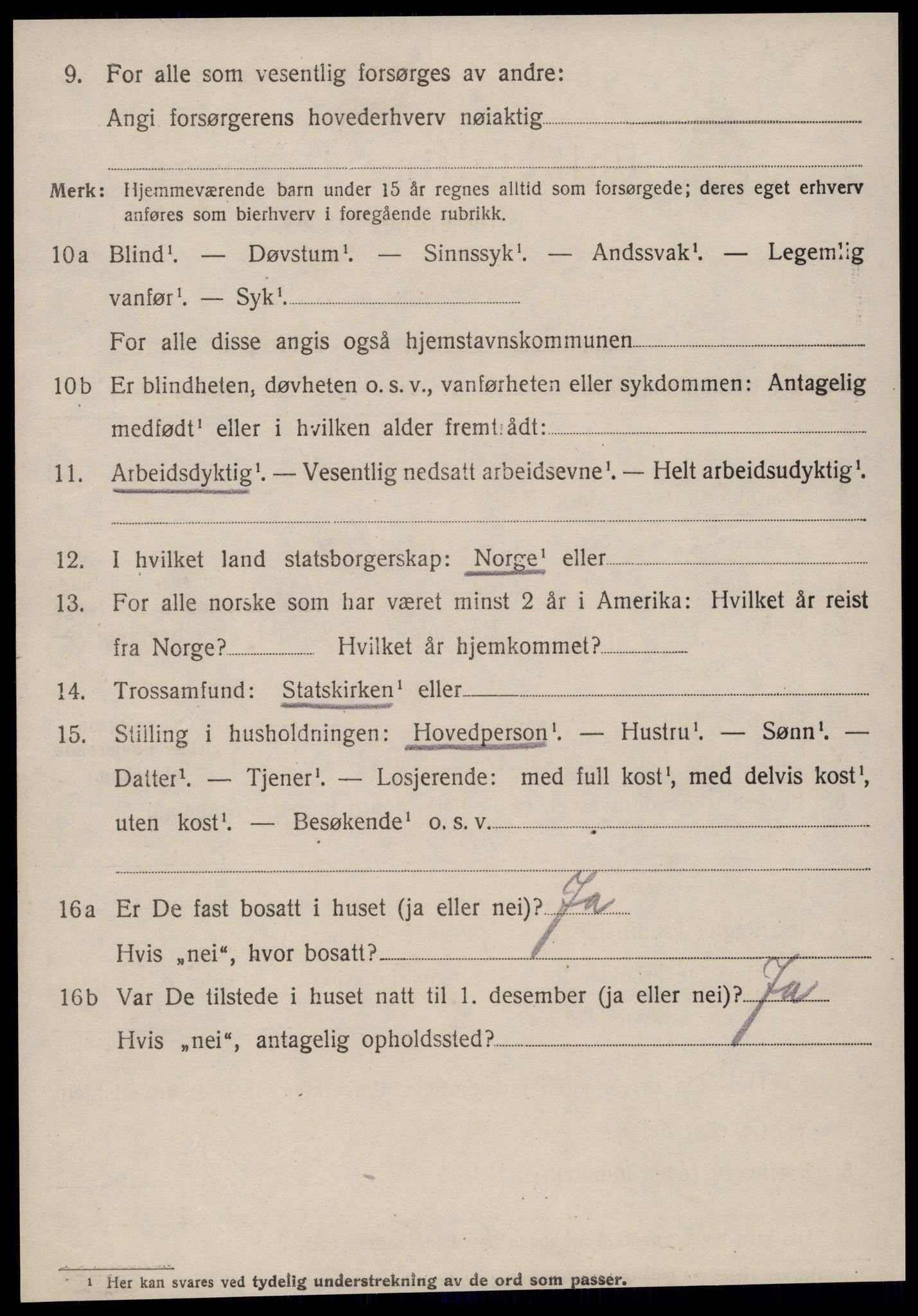 SAT, 1920 census for Borgund, 1920, p. 17707