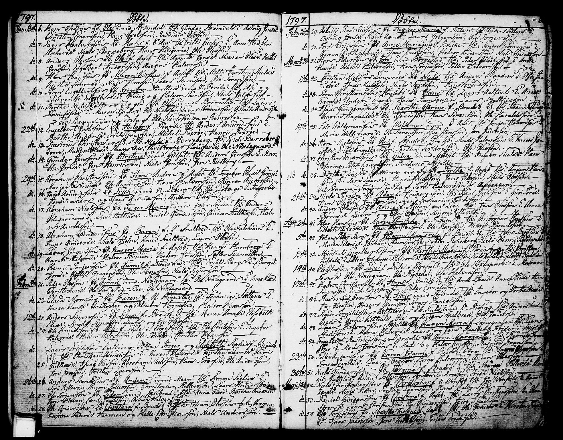 Gjerpen kirkebøker, SAKO/A-265/F/Fa/L0003: Parish register (official) no. I 3, 1796-1814, p. 6