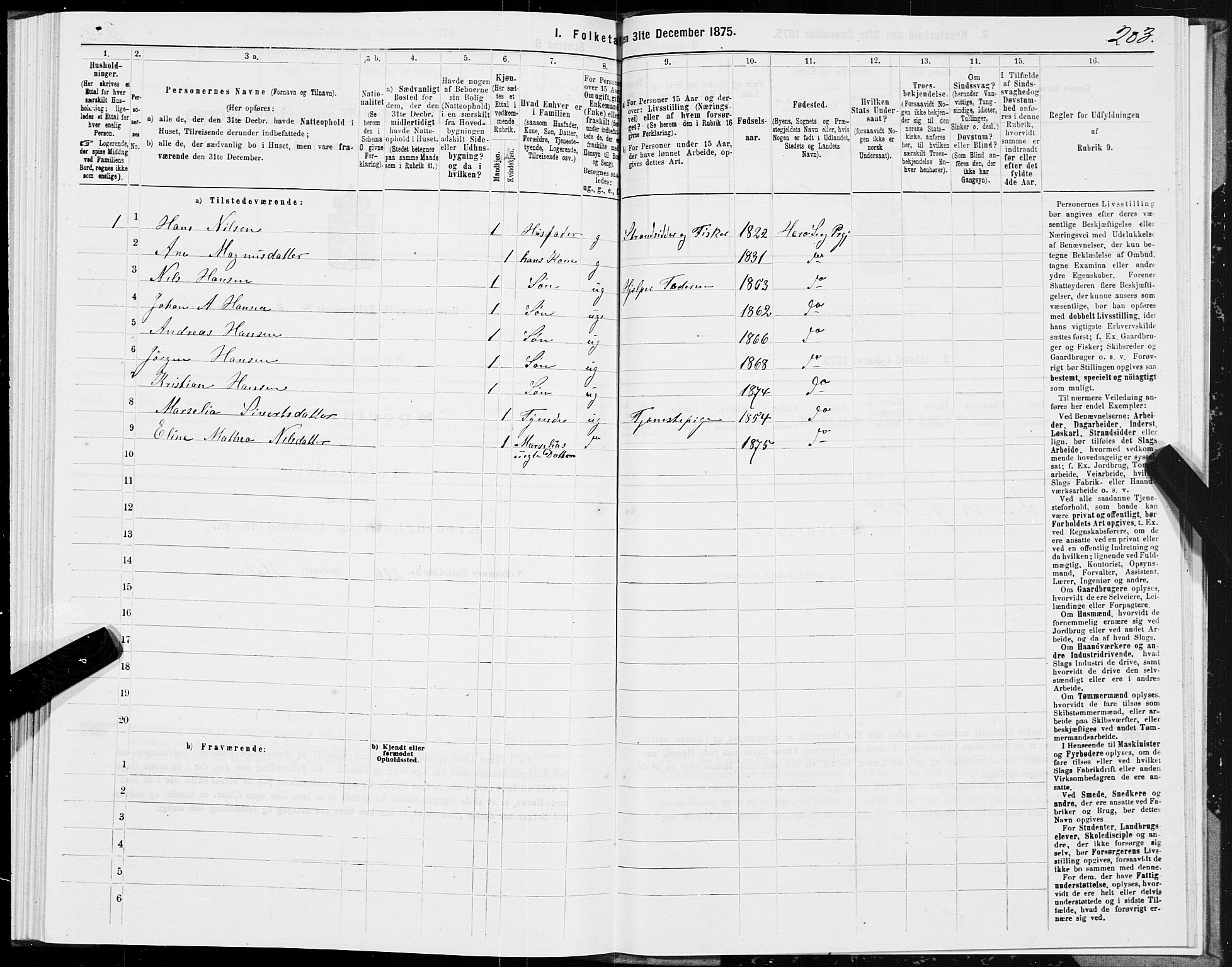 SAT, 1875 census for 1818P Herøy, 1875, p. 4203