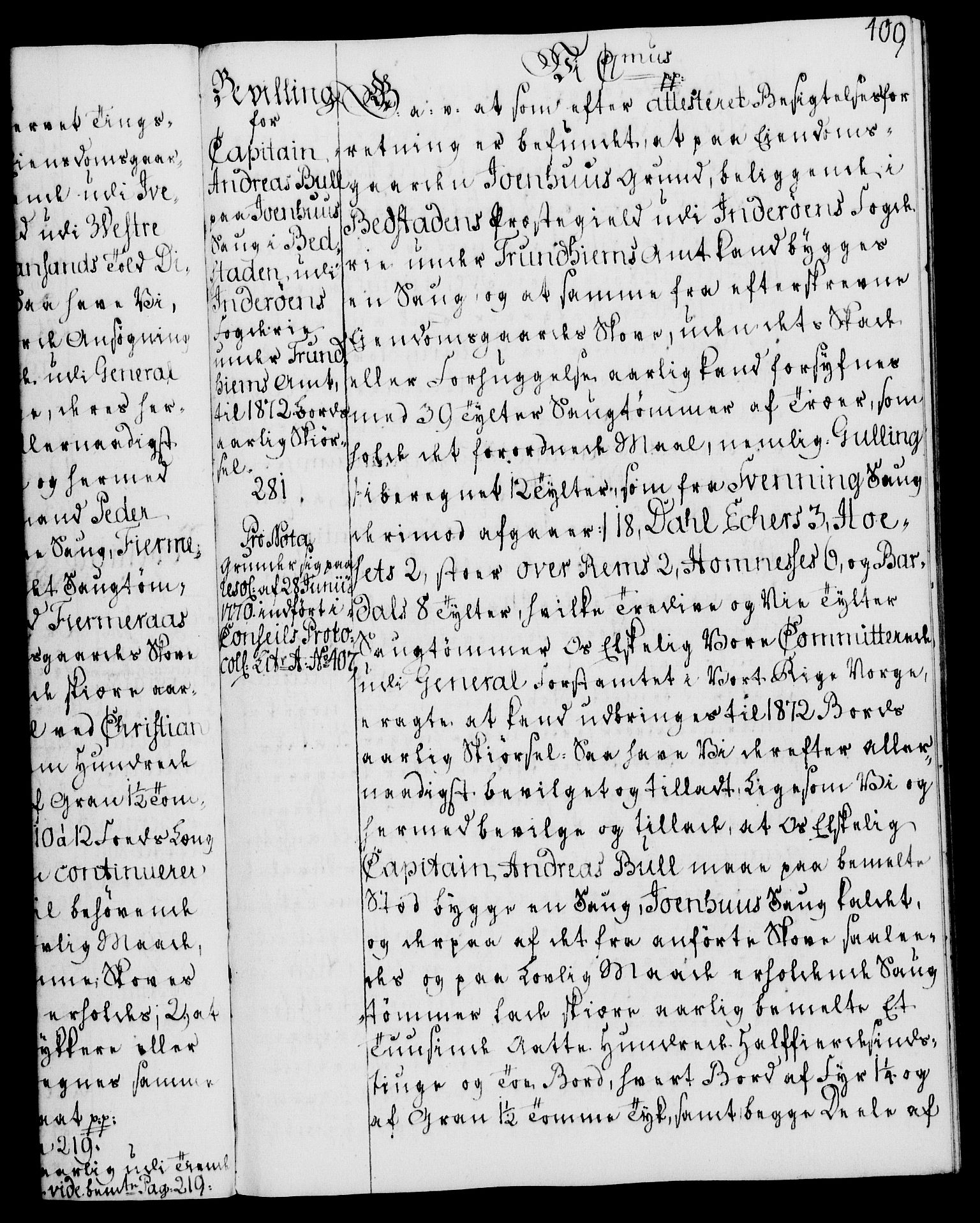 Rentekammeret, Kammerkanselliet, AV/RA-EA-3111/G/Gg/Gga/L0008: Norsk ekspedisjonsprotokoll med register (merket RK 53.8), 1768-1771, p. 409