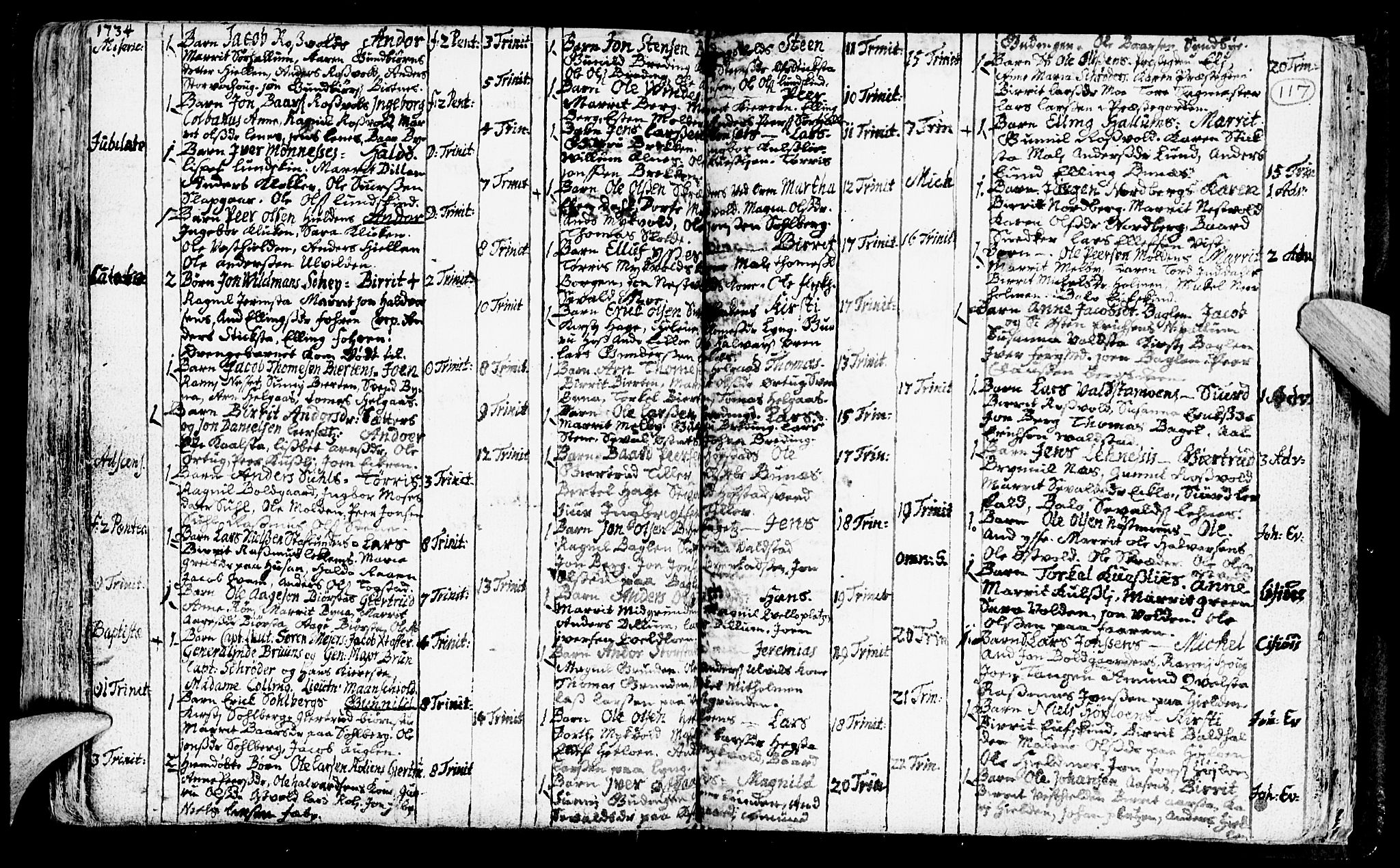 Ministerialprotokoller, klokkerbøker og fødselsregistre - Nord-Trøndelag, SAT/A-1458/723/L0230: Parish register (official) no. 723A01, 1705-1747, p. 117