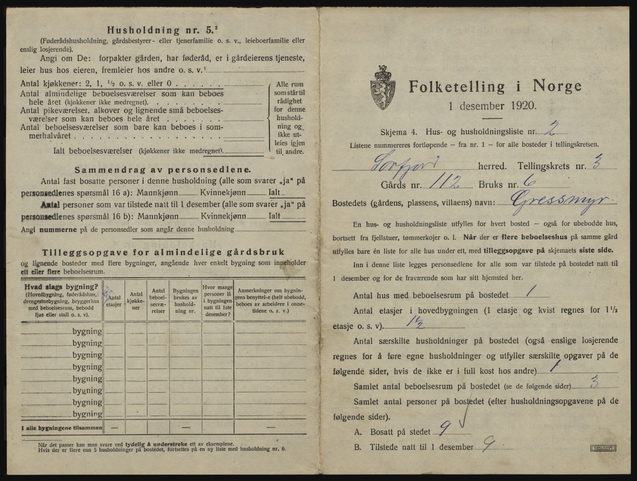 SATØ, 1920 census for Sørfjord, 1920, p. 93