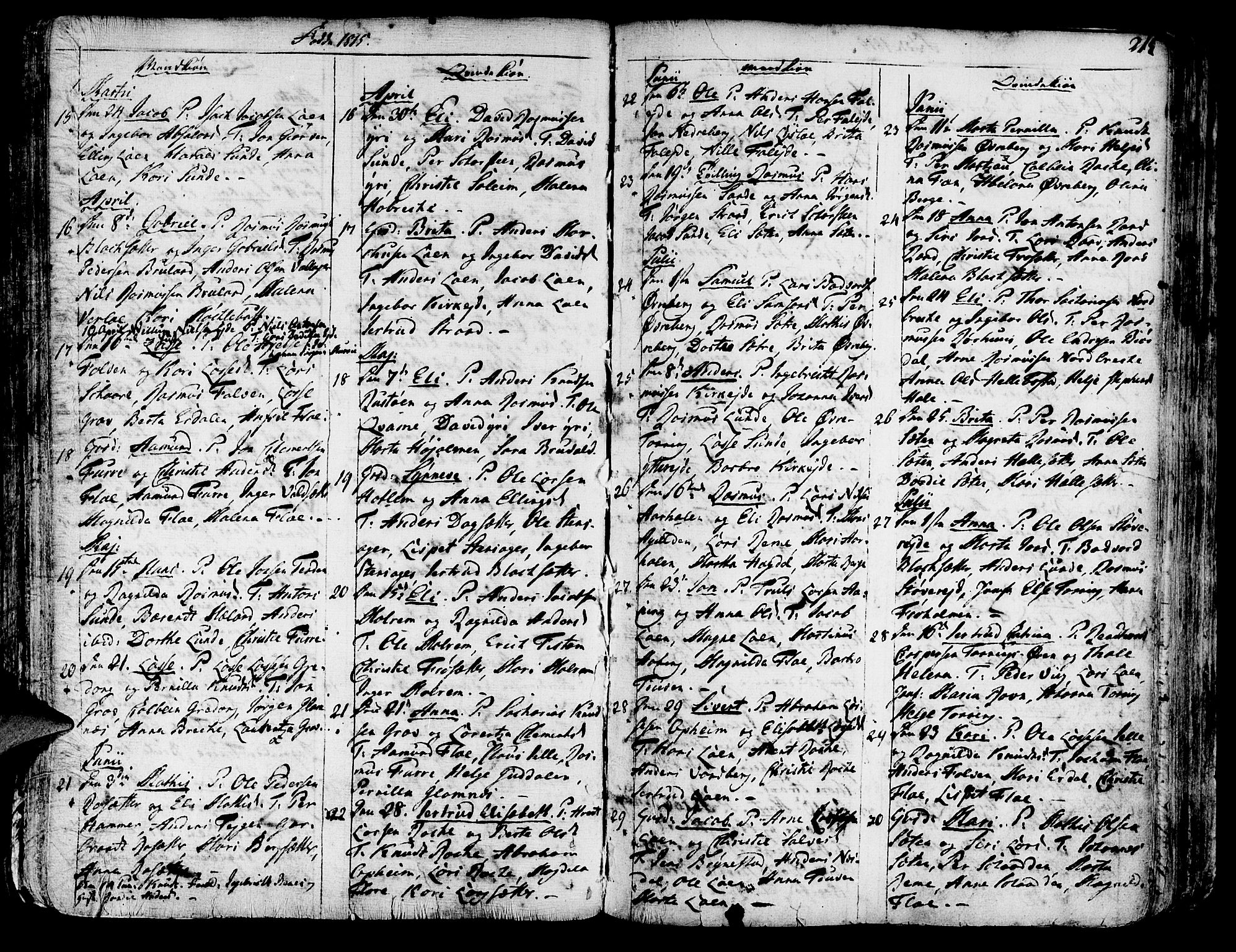 Innvik sokneprestembete, SAB/A-80501: Parish register (official) no. A 1, 1750-1816, p. 215