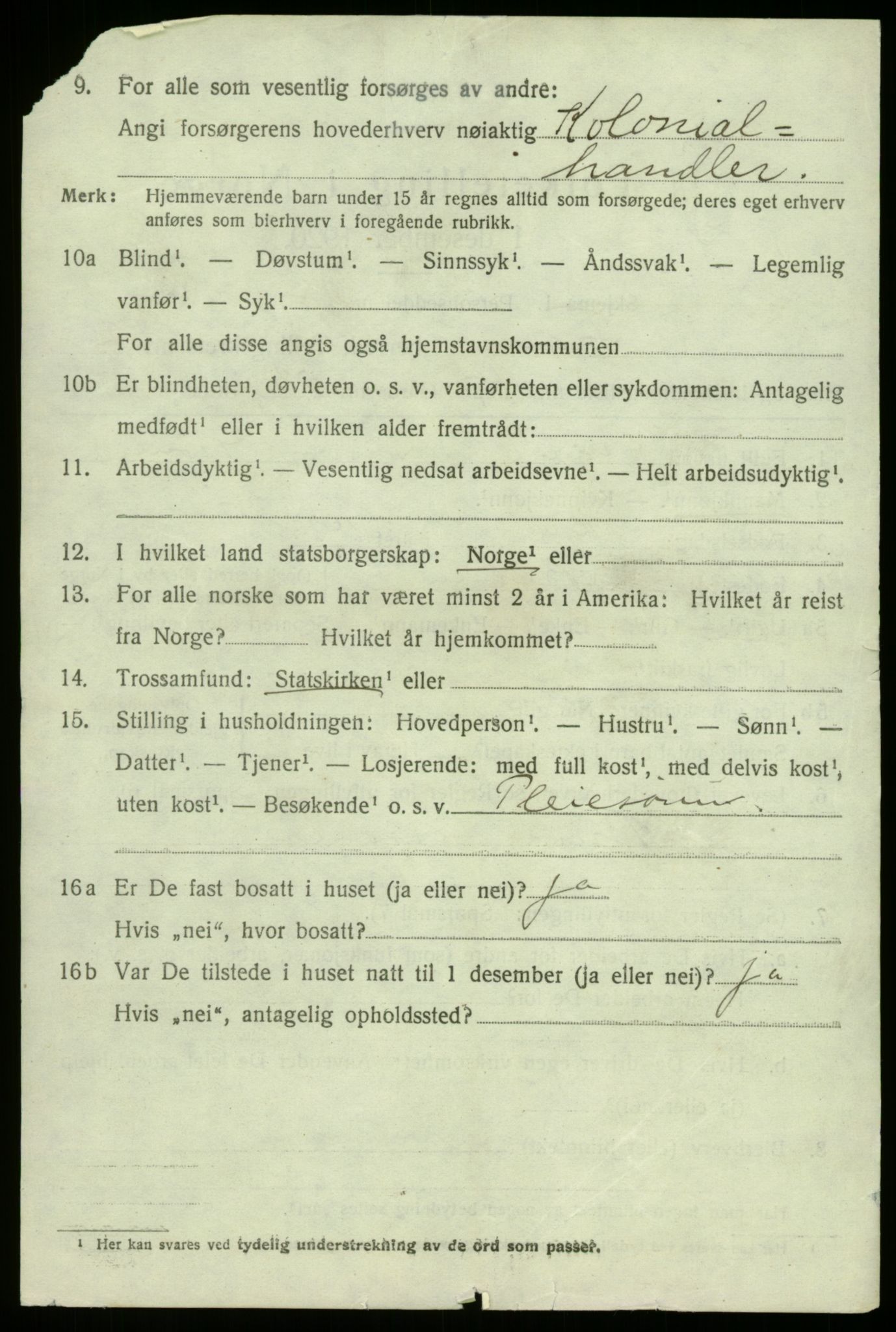 SAB, 1920 census for Fana, 1920, p. 5056