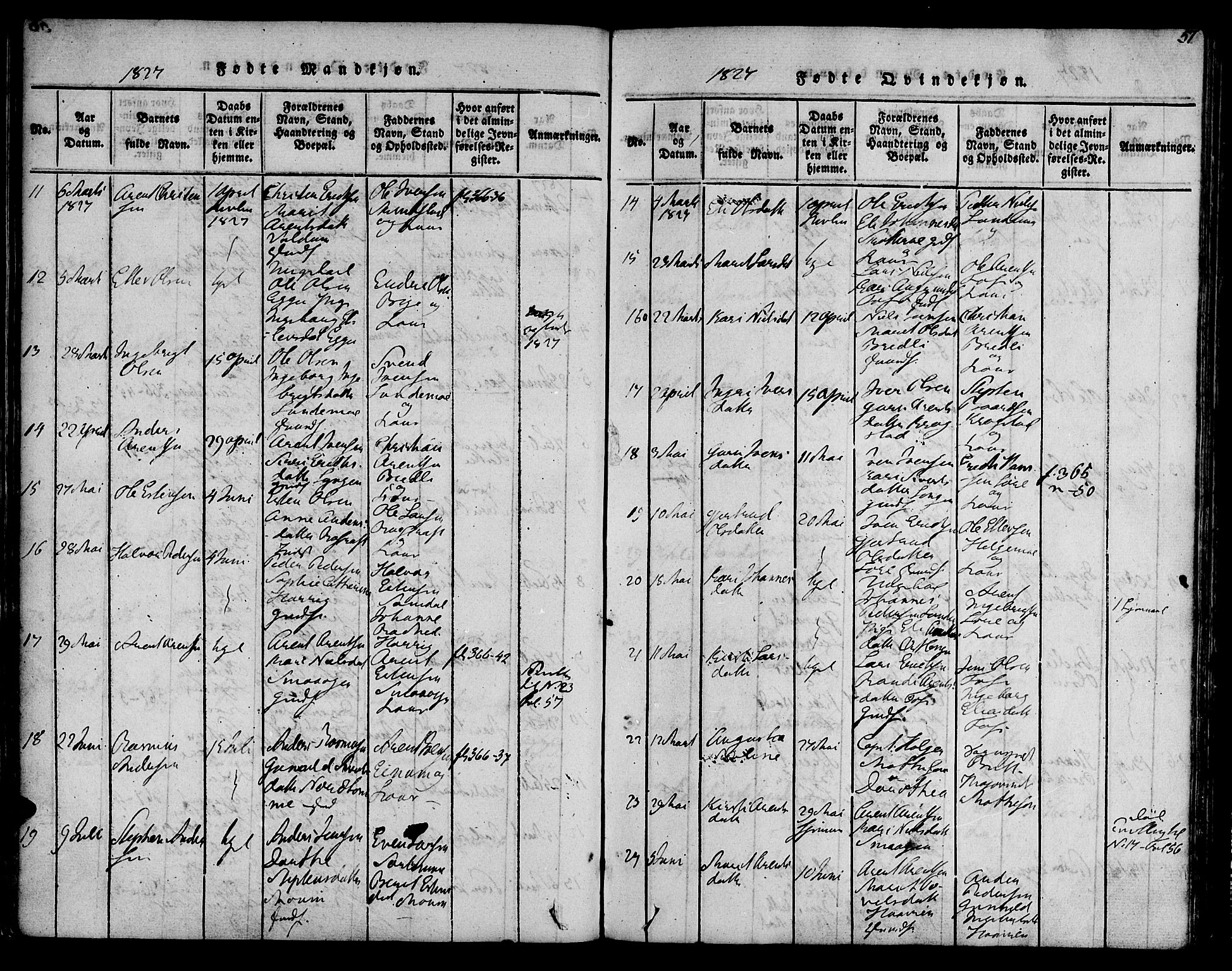 Ministerialprotokoller, klokkerbøker og fødselsregistre - Sør-Trøndelag, SAT/A-1456/692/L1102: Parish register (official) no. 692A02, 1816-1842, p. 57