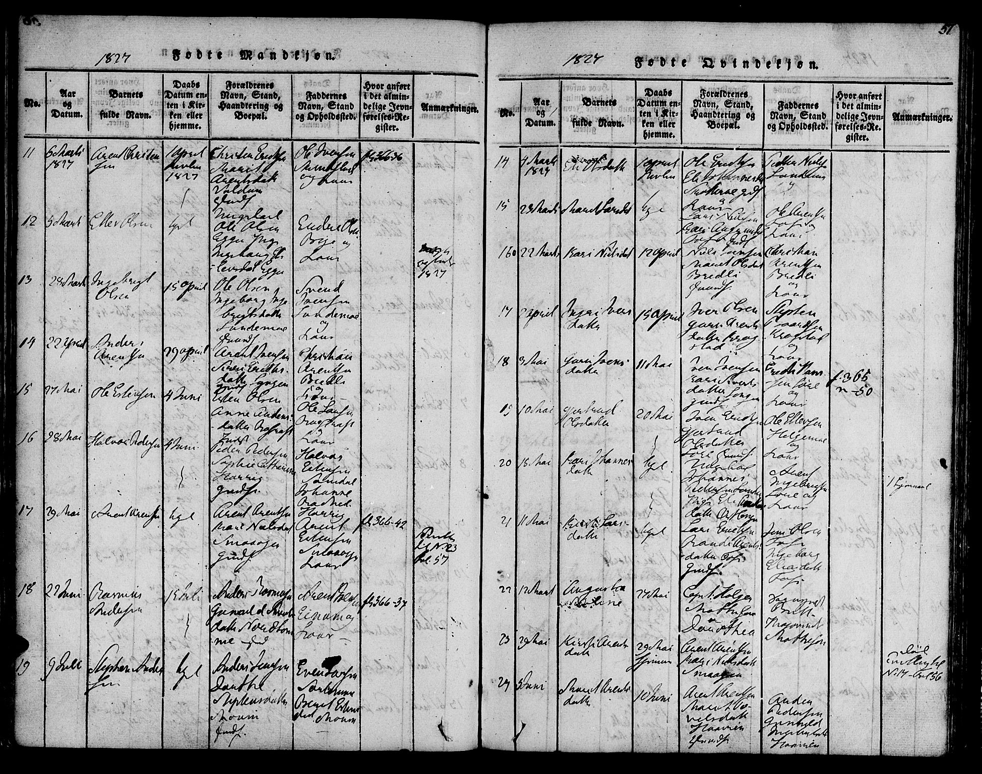 Ministerialprotokoller, klokkerbøker og fødselsregistre - Sør-Trøndelag, AV/SAT-A-1456/692/L1102: Parish register (official) no. 692A02, 1816-1842, p. 57