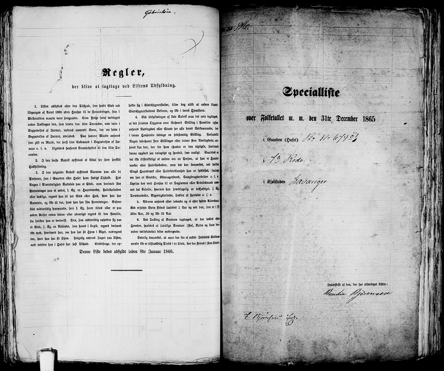 RA, 1865 census for Stavanger, 1865, p. 921