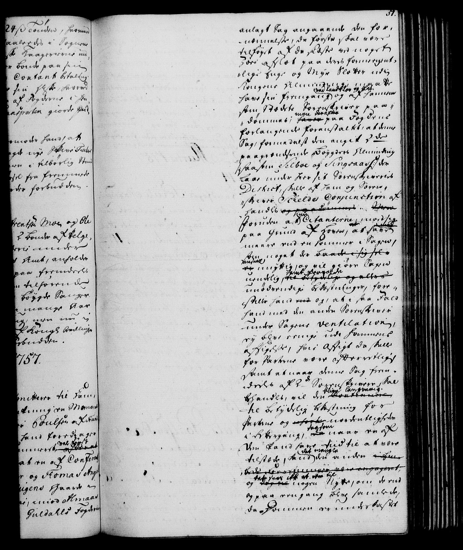 Rentekammeret, Kammerkanselliet, RA/EA-3111/G/Gh/Gha/L0034: Norsk ekstraktmemorialprotokoll (merket RK 53.79), 1756-1759, p. 51