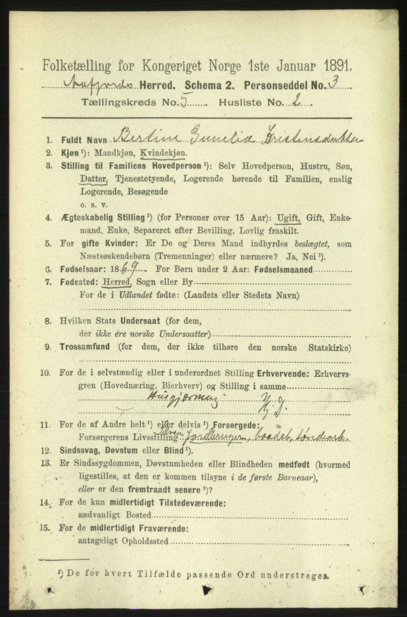 RA, 1891 census for 1630 Åfjord, 1891, p. 1203