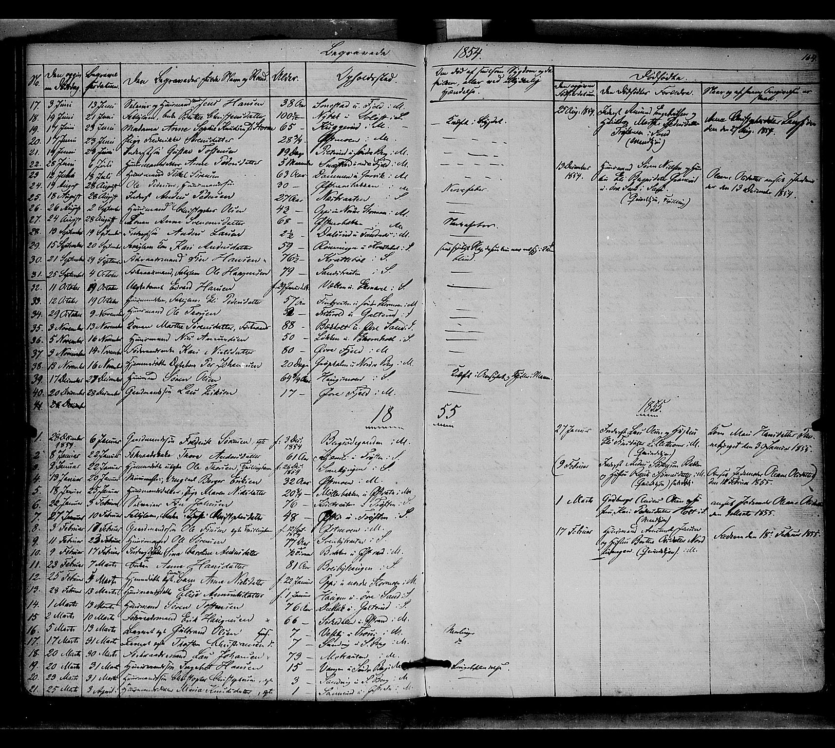 Nord-Odal prestekontor, AV/SAH-PREST-032/H/Ha/Haa/L0003: Parish register (official) no. 3, 1851-1865, p. 164