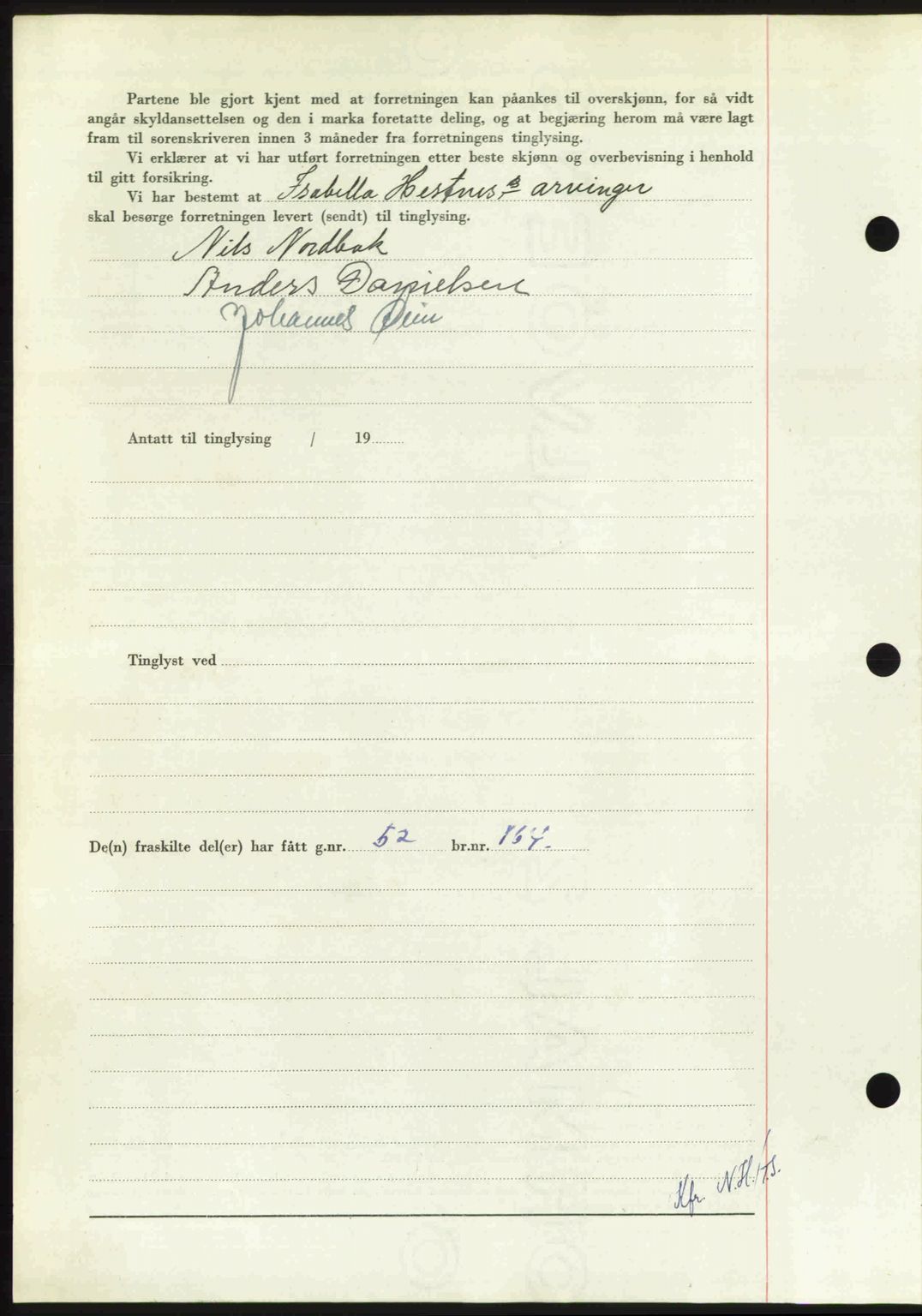 Nordmøre sorenskriveri, AV/SAT-A-4132/1/2/2Ca: Mortgage book no. A106, 1947-1947, Diary no: : 2667/1947