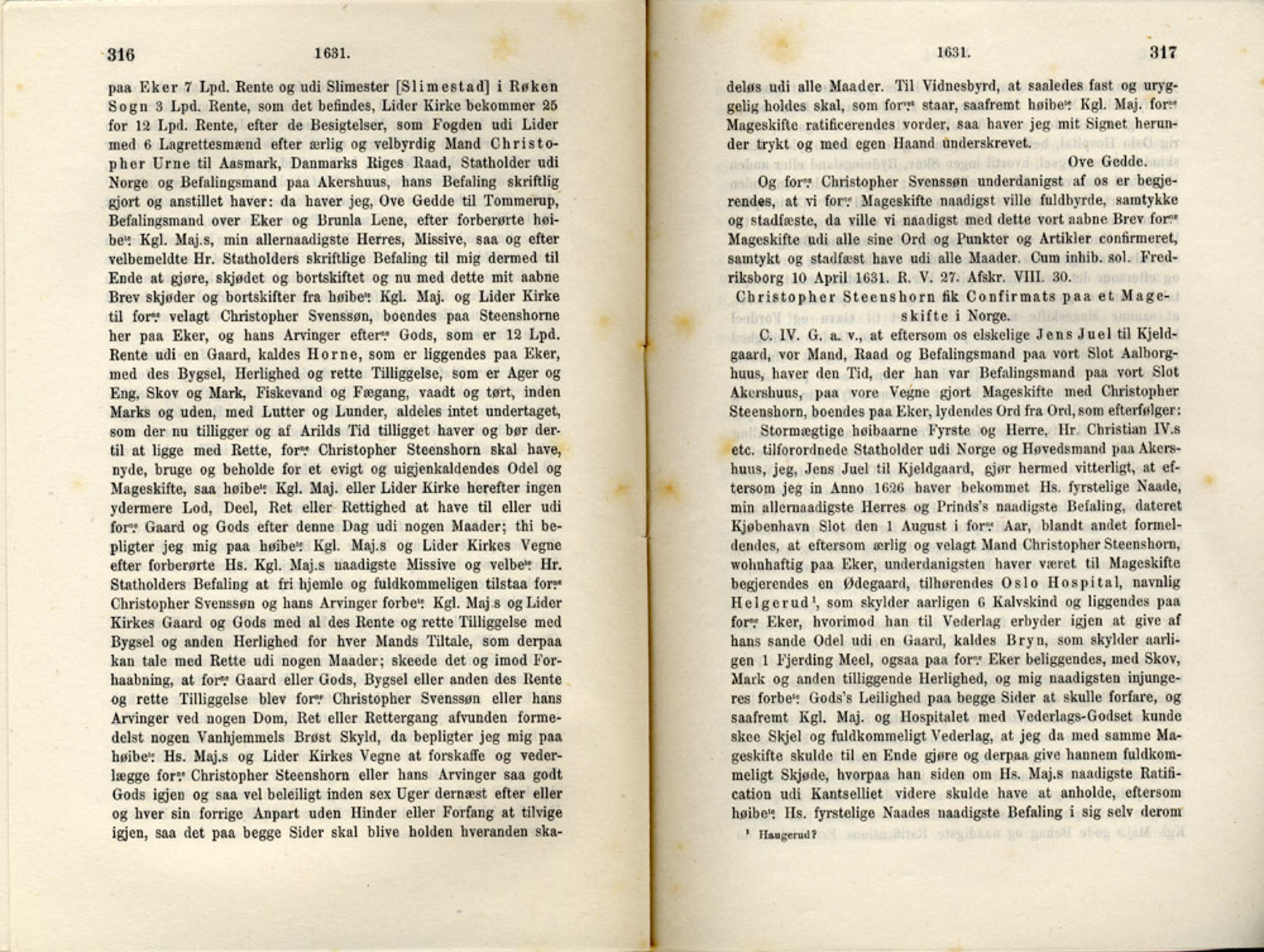 Publikasjoner utgitt av Det Norske Historiske Kildeskriftfond, PUBL/-/-/-: Norske Rigs-Registranter, bind 6, 1628-1634, p. 316-317