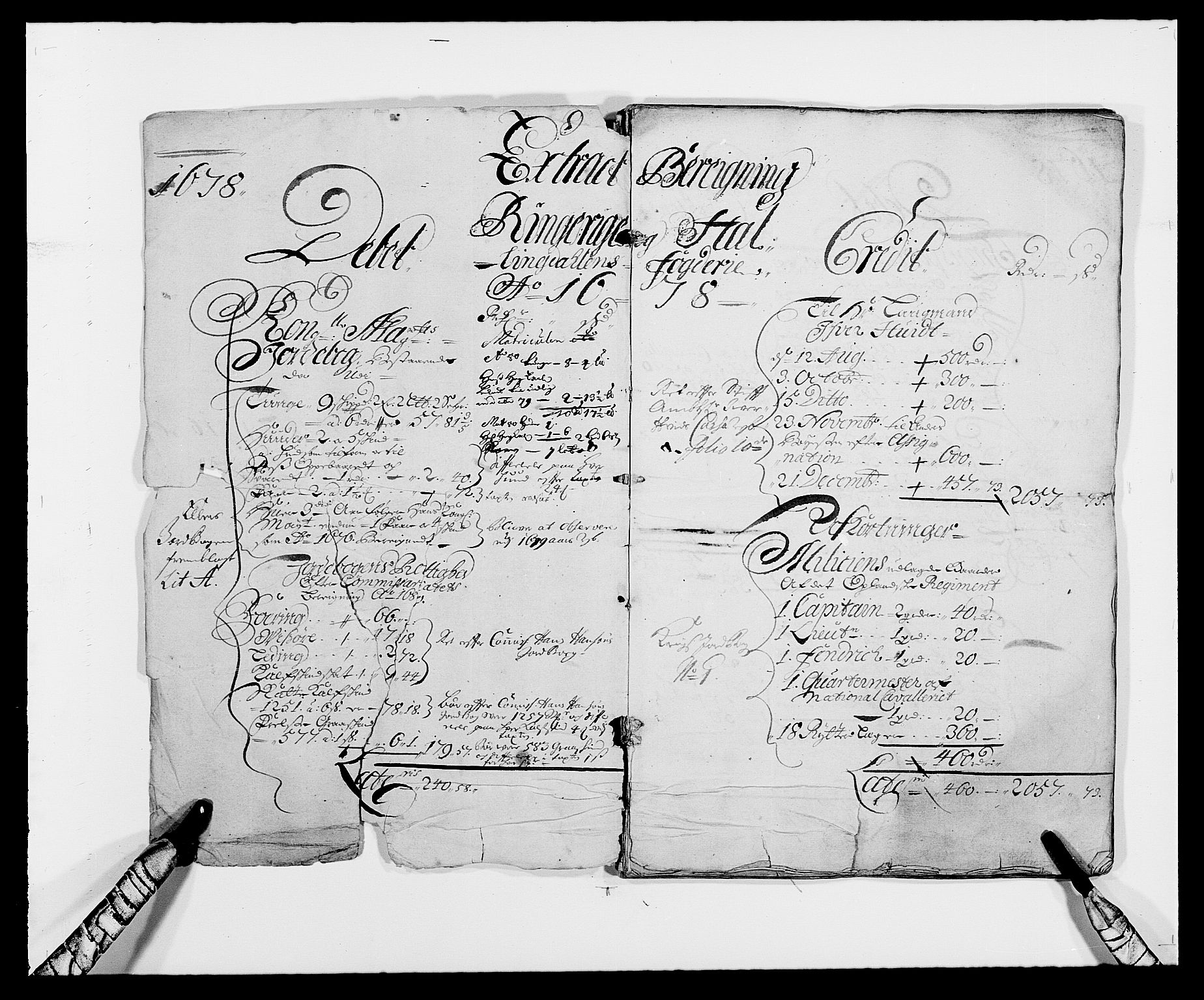 Rentekammeret inntil 1814, Reviderte regnskaper, Fogderegnskap, RA/EA-4092/R21/L1443: Fogderegnskap Ringerike og Hallingdal, 1678-1680, p. 2