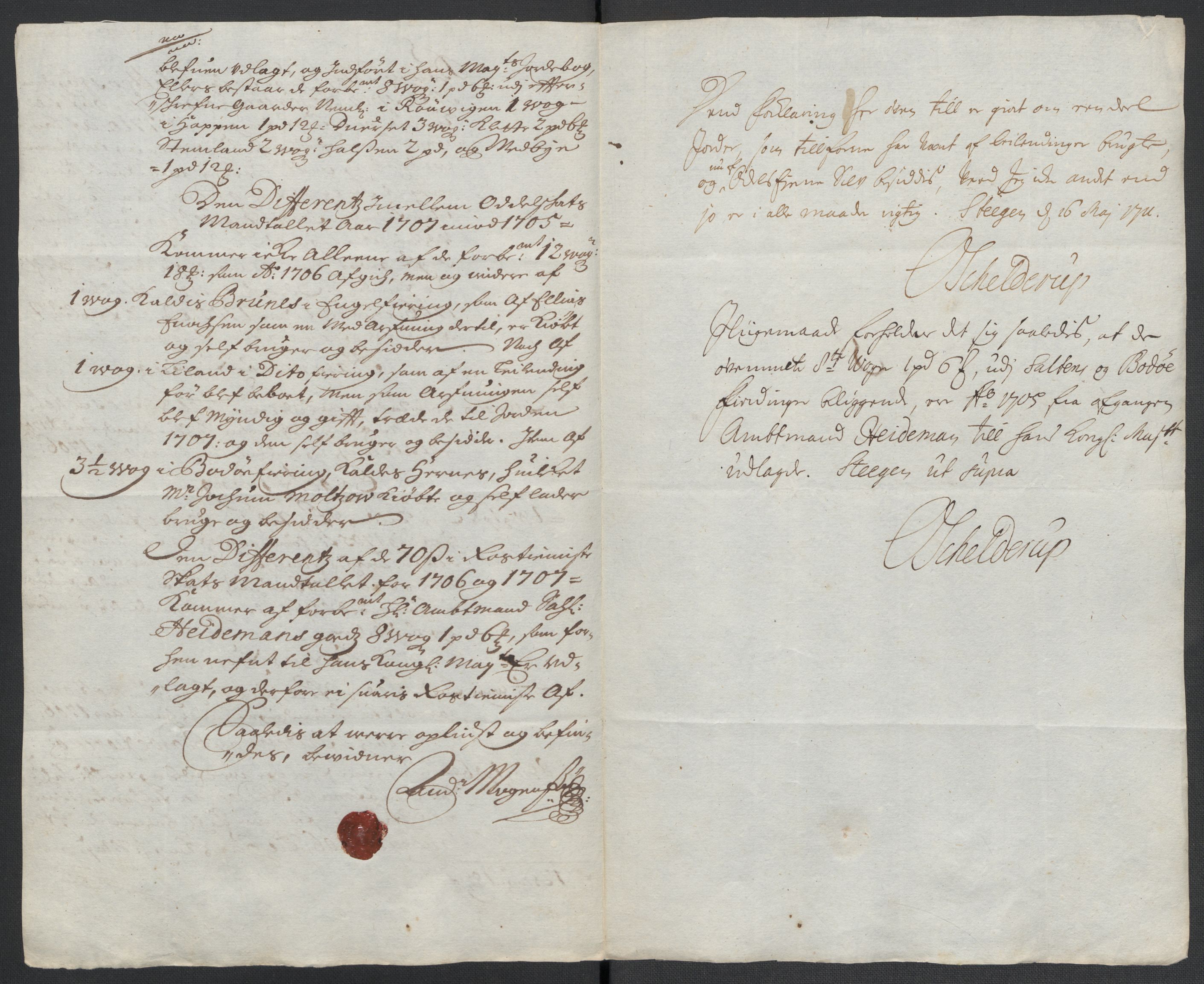 Rentekammeret inntil 1814, Reviderte regnskaper, Fogderegnskap, AV/RA-EA-4092/R66/L4581: Fogderegnskap Salten, 1707-1710, p. 145