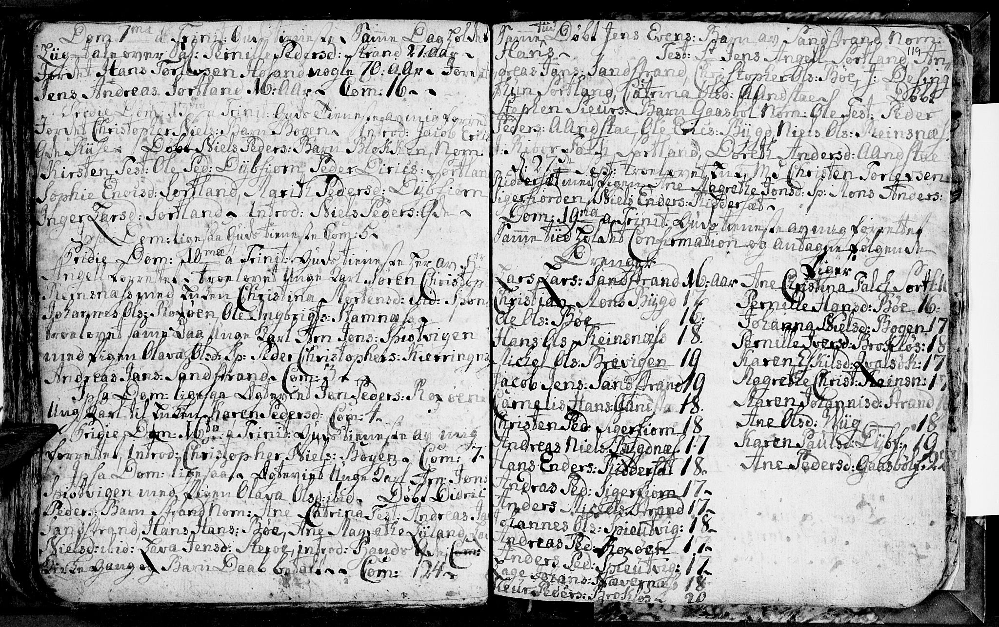 Ministerialprotokoller, klokkerbøker og fødselsregistre - Nordland, SAT/A-1459/895/L1366: Parish register (official) no. 895A01, 1730-1794, p. 119